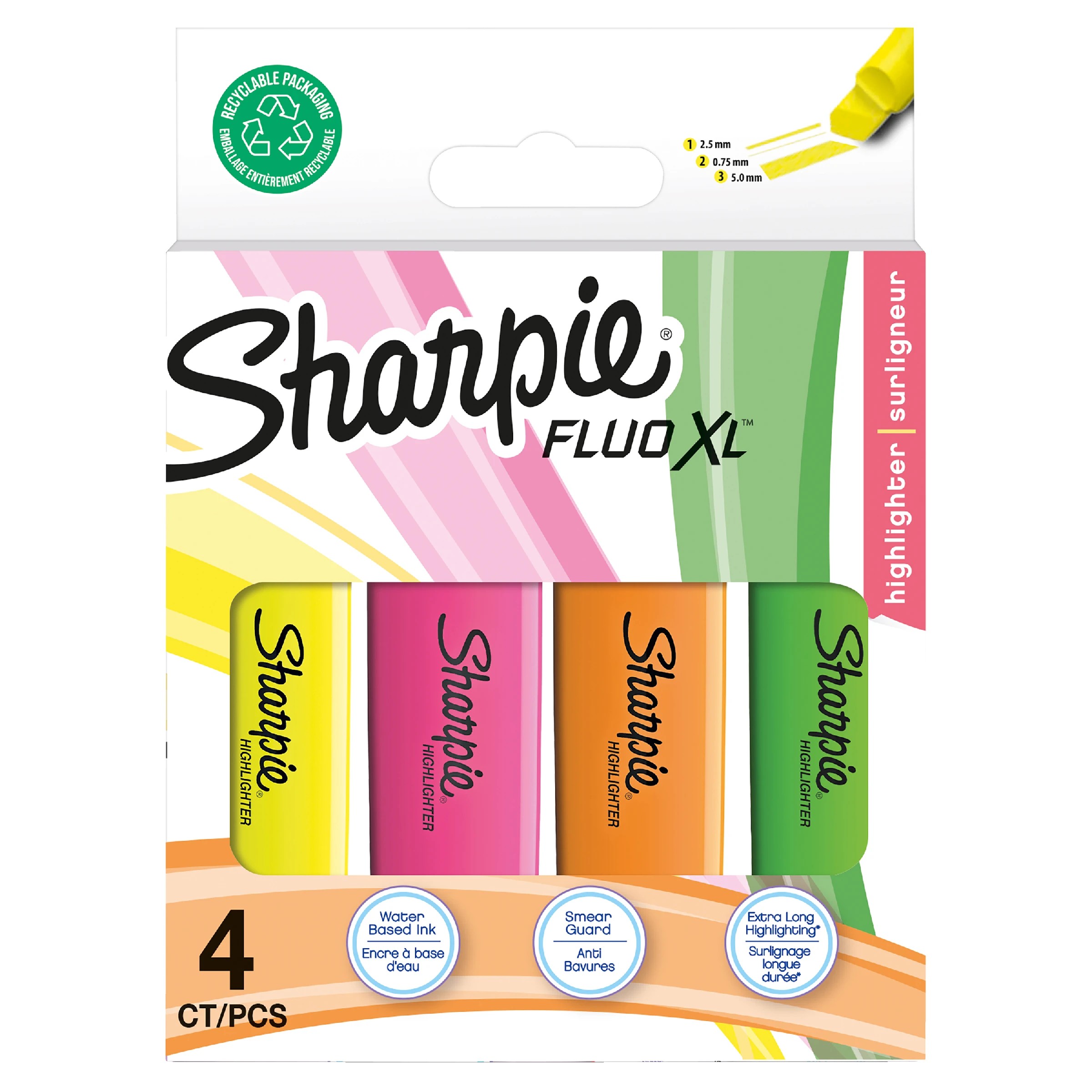 1 4 Pack Sharpie Fluoro XL Highlighters, 1 of 9