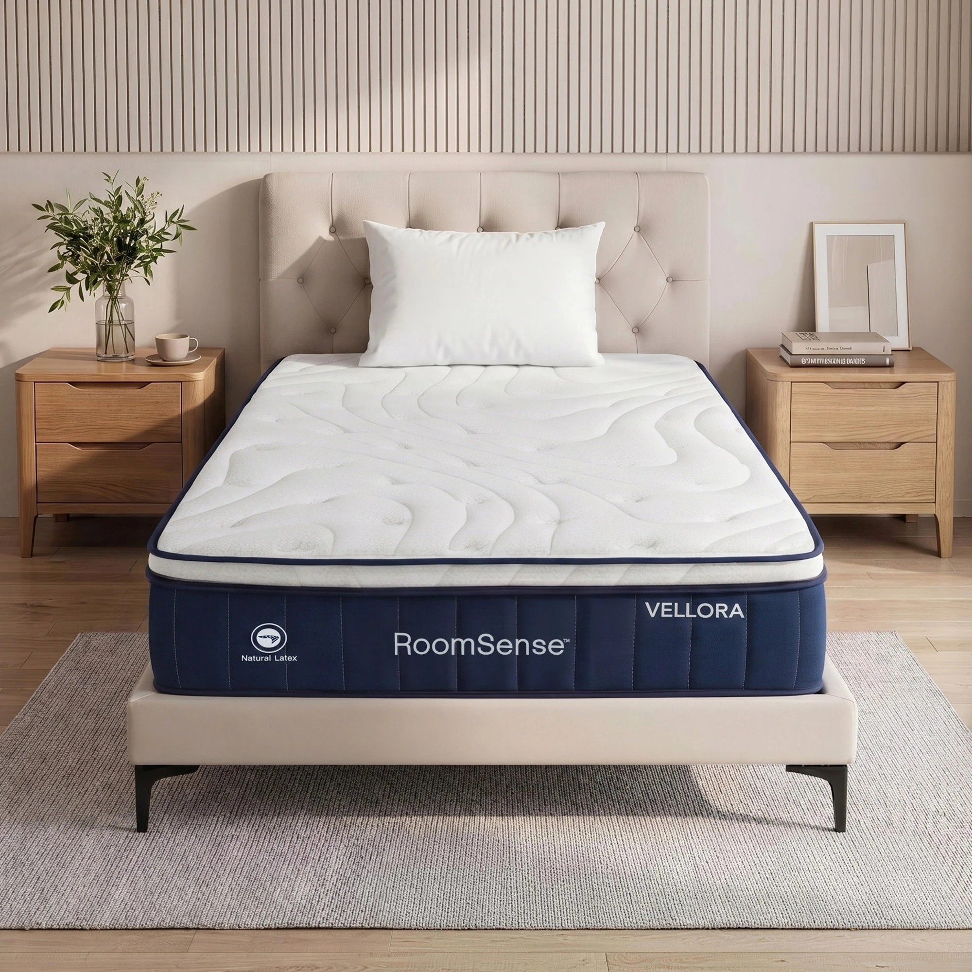 2 RoomSense Single Mattress 30cm Medium Firm Mattress with Lumbar Support - Multi, 2 of 9