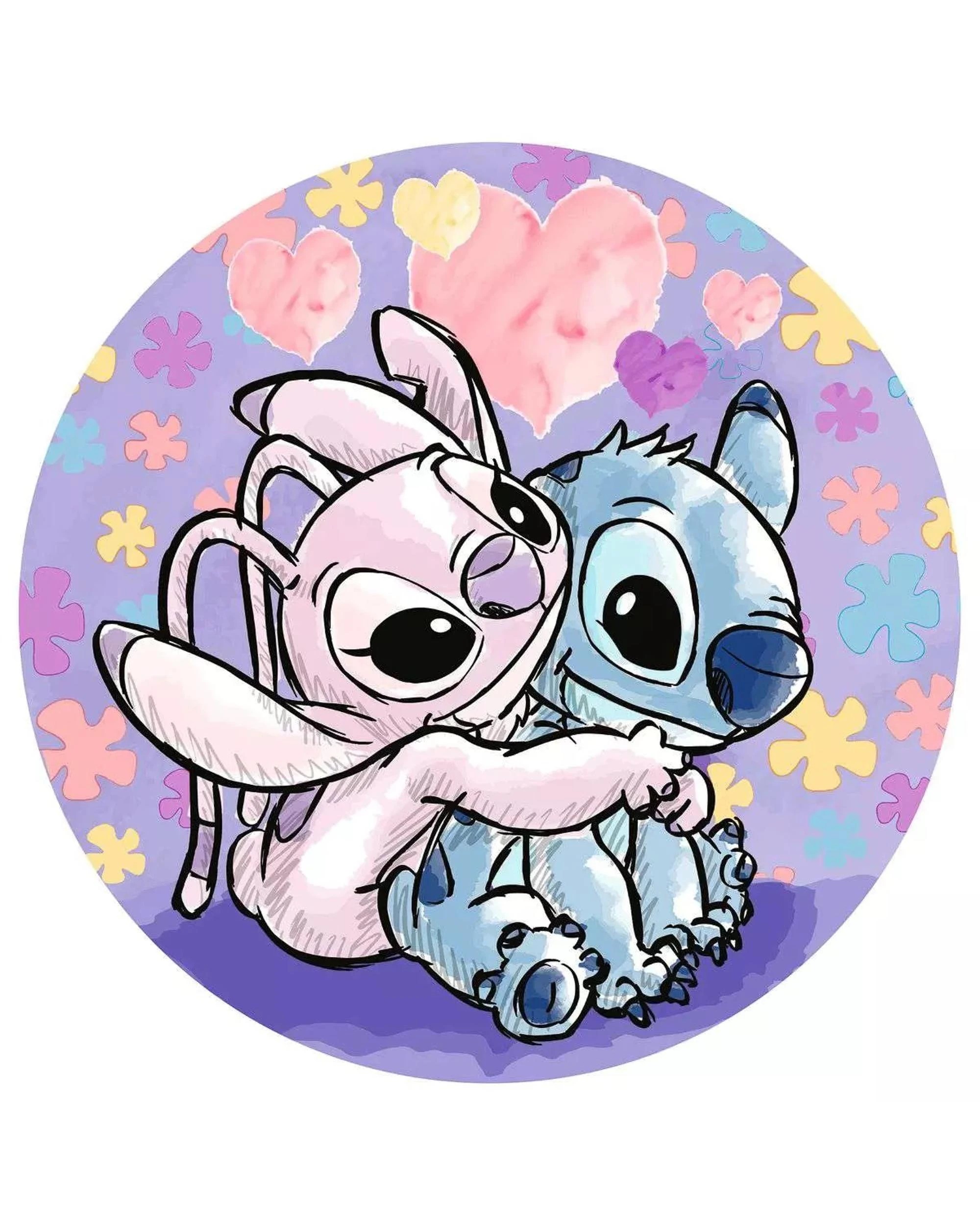 2 Ravensburger Disney Stitch and Angel Round 500 Piece Jigsaw Puzzle, 2 of 2