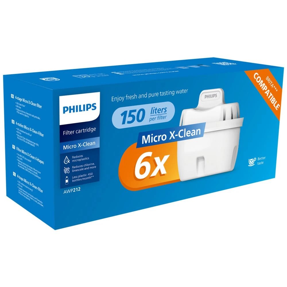 1 Philips Micro X-Clean Jug Filter 6 Pack, 1 of 8