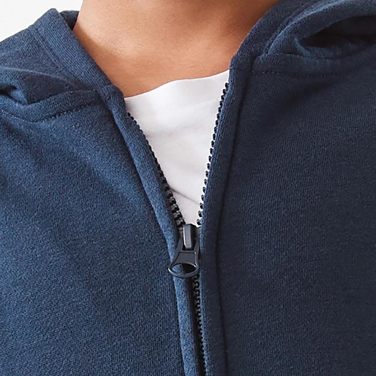 5 Plain Zip Through Hoodie Harb Navy, 5 of 9