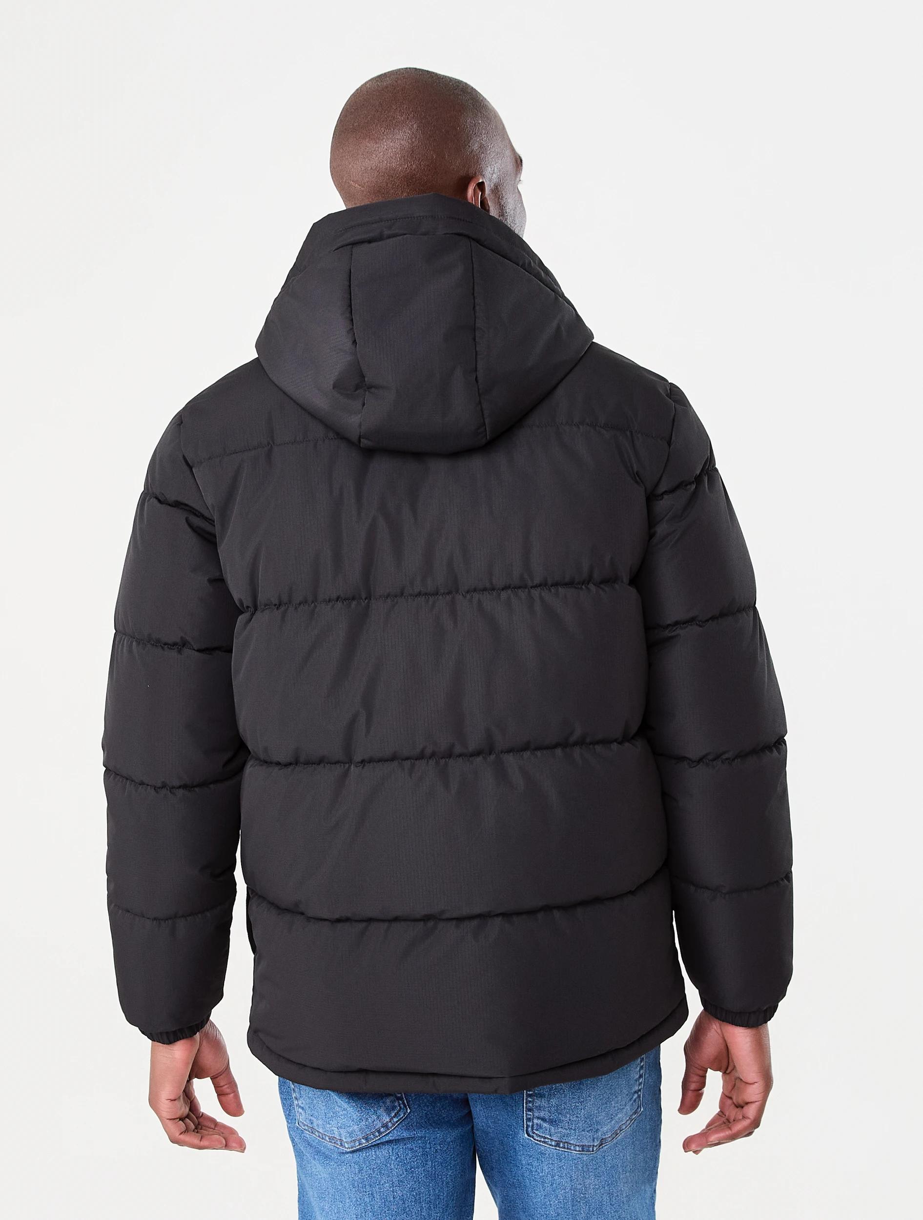 4 Hooded Puffer Jacket Black, 4 of 8