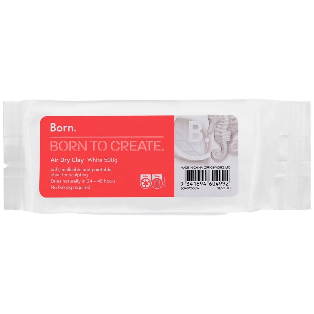 1 Born Air Dry Clay 500g White