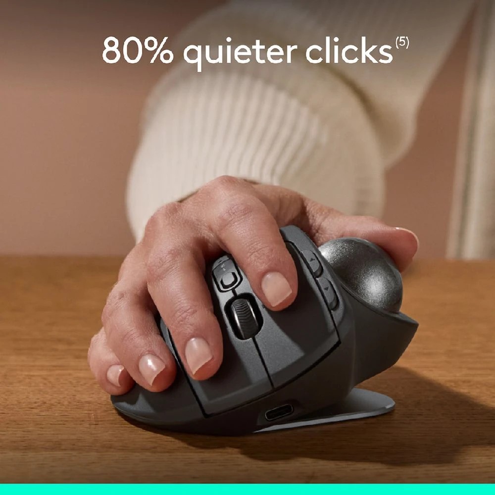 7 Logitech MX Ergo S Trackball Graphite, 7 of 10