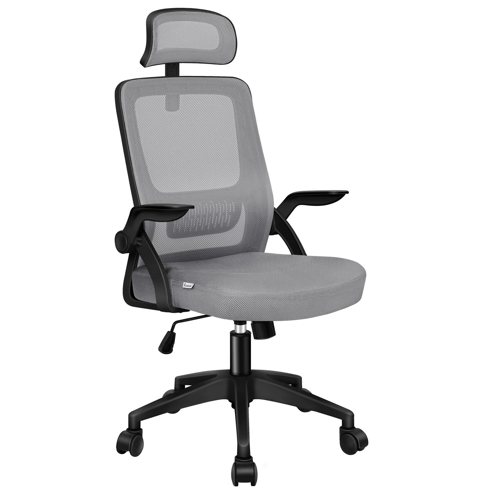 1 Alfordson Mesh Office Chair Executive Seat Tilt Fabric Gaming Racing Computer - Grey, 1 of 9