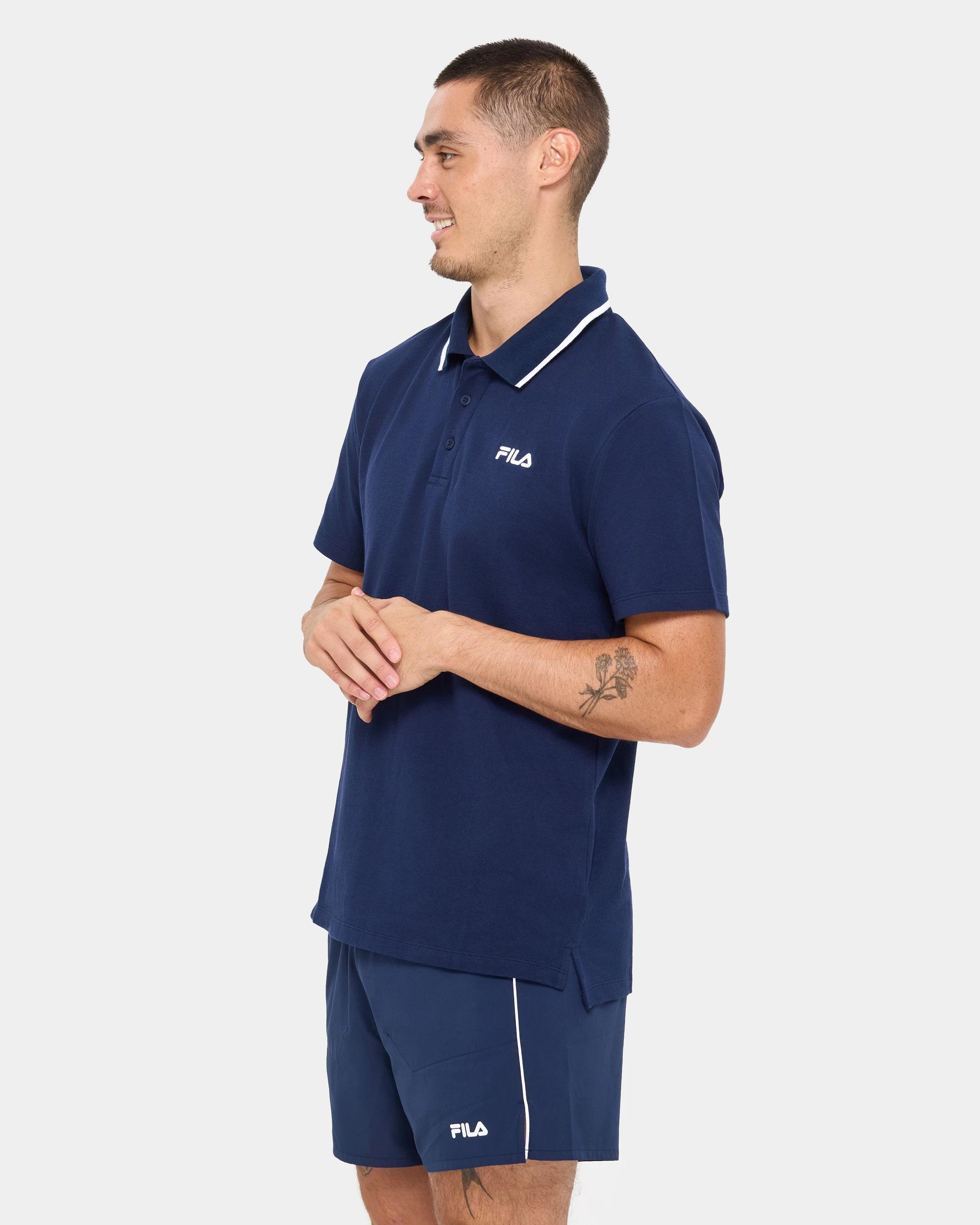 3 Fila Dante Polo Top NAVY, 3 of 6