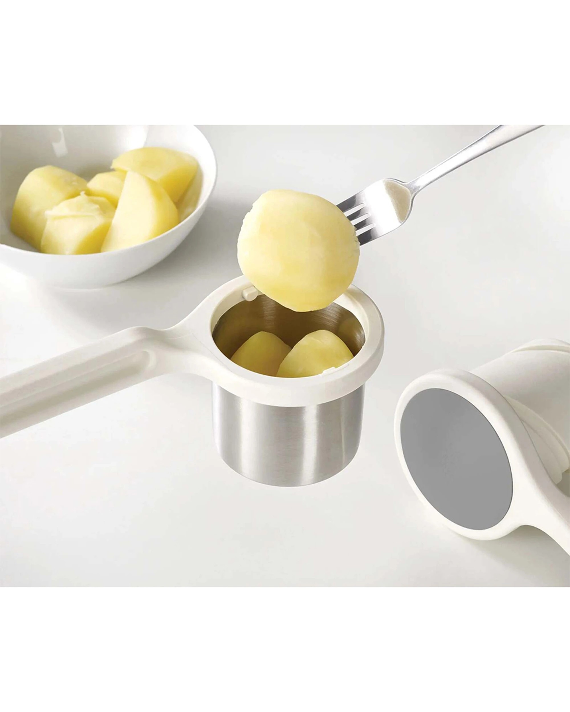 3 Joseph Joseph 26.5cm Helix Potato Ricer Unique Twisting Action - Multi, 3 of 4