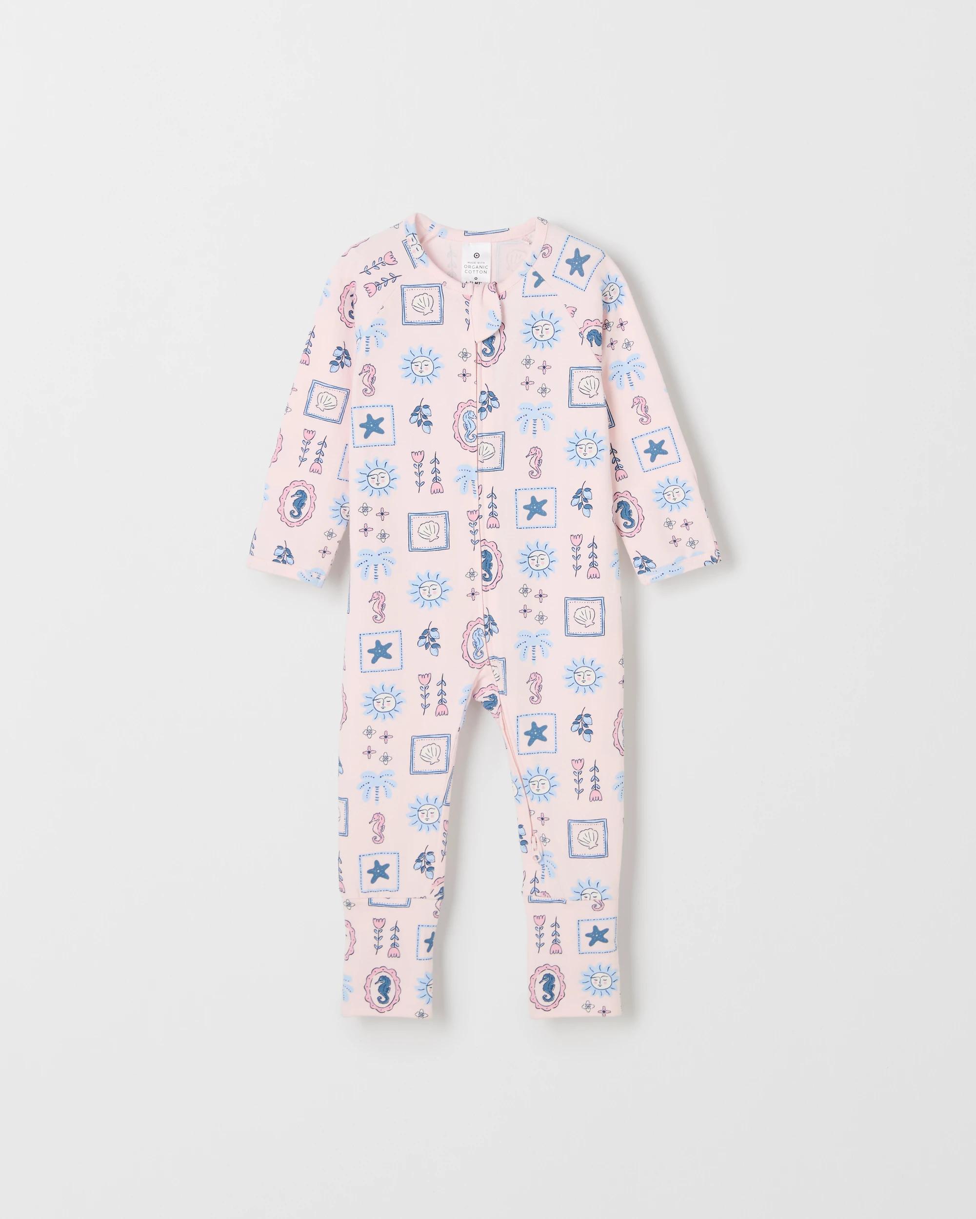 4 Target Baby Organic Cotton Zip Front Footless Coverall BALLETS SEA TILE, 4 of 6