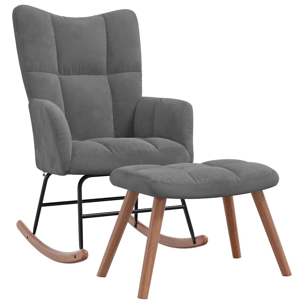 1 vidaXL Rocking chair Rocking - Grey, 1 of 9