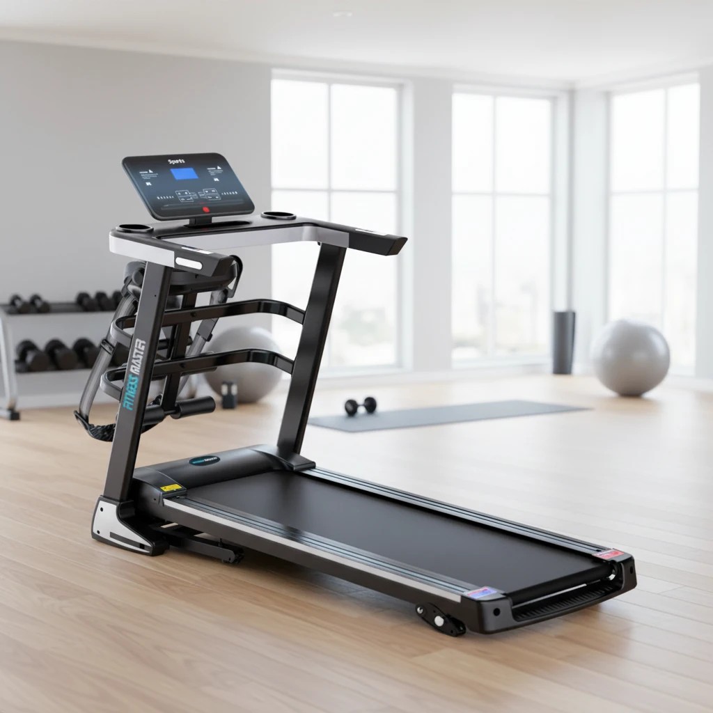 4 Fitness Master Multifunctional Electric Treadmill Pulse Sensor Fitness Home Gym, 4 of 7