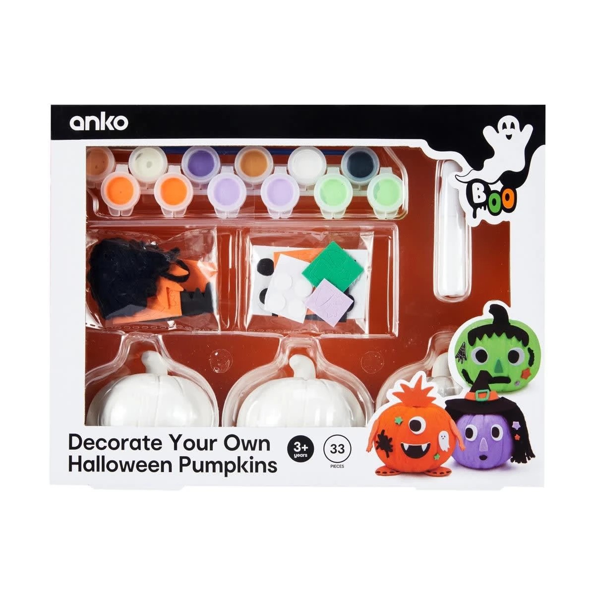 1 33 Piece Decorate Your Own Halloween Pumpkins, 1 of 6