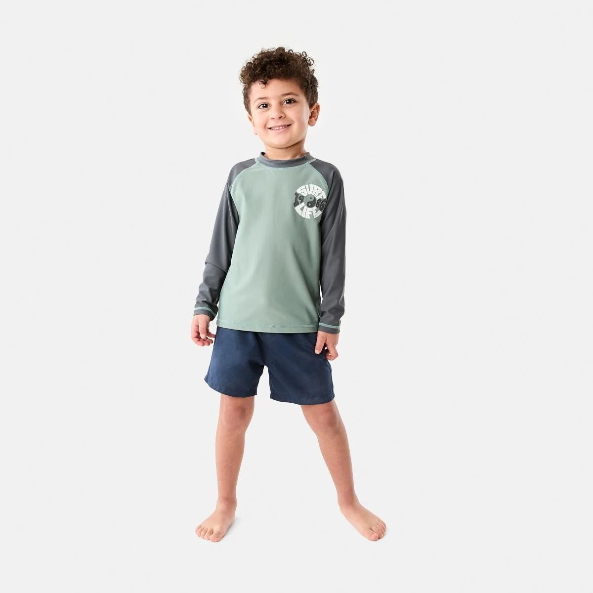 5 Printed Long Sleeve Rash Vest SURF LIFE GREEN, 5 of 6