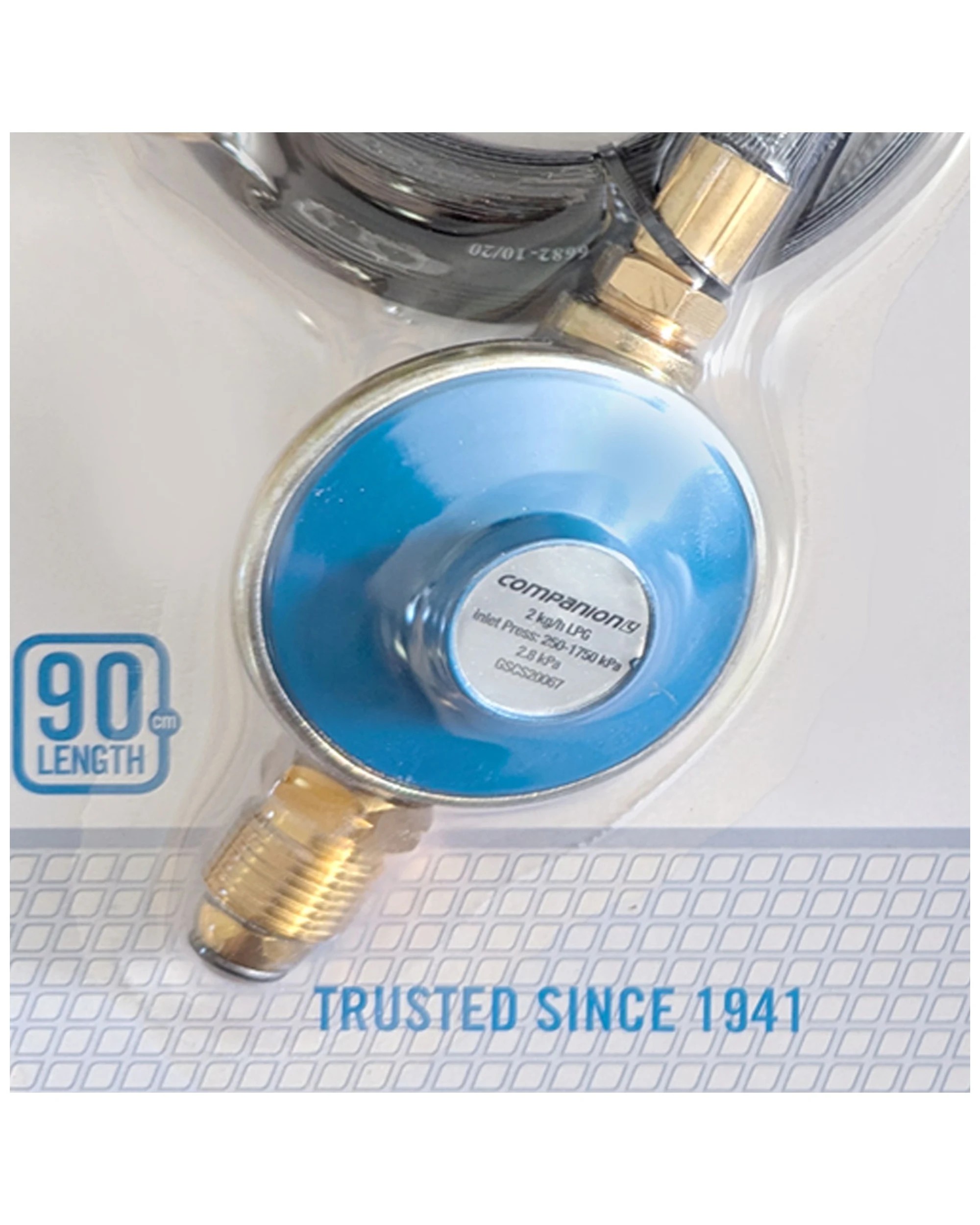 2 Companion Hose Pol Gas Stove Regulator 1-4 Bsp 0.9M LPG BBQ Camping 9kg - Multi, 2 of 2