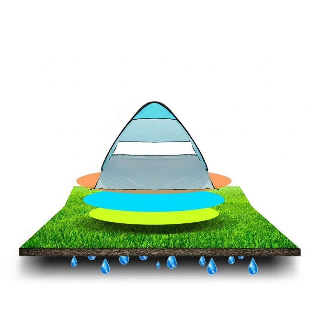 6 Weisshorn Pop Up Beach Tent Camping Hiking Sun Shade Shelter Fishing 3 - Blue, 6 of 6