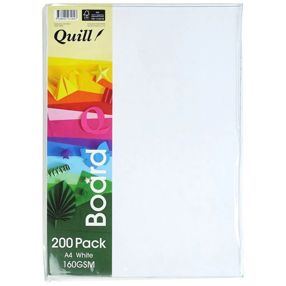 1 Quill Board A4 160gsm White 200 Pack, 1 of 3