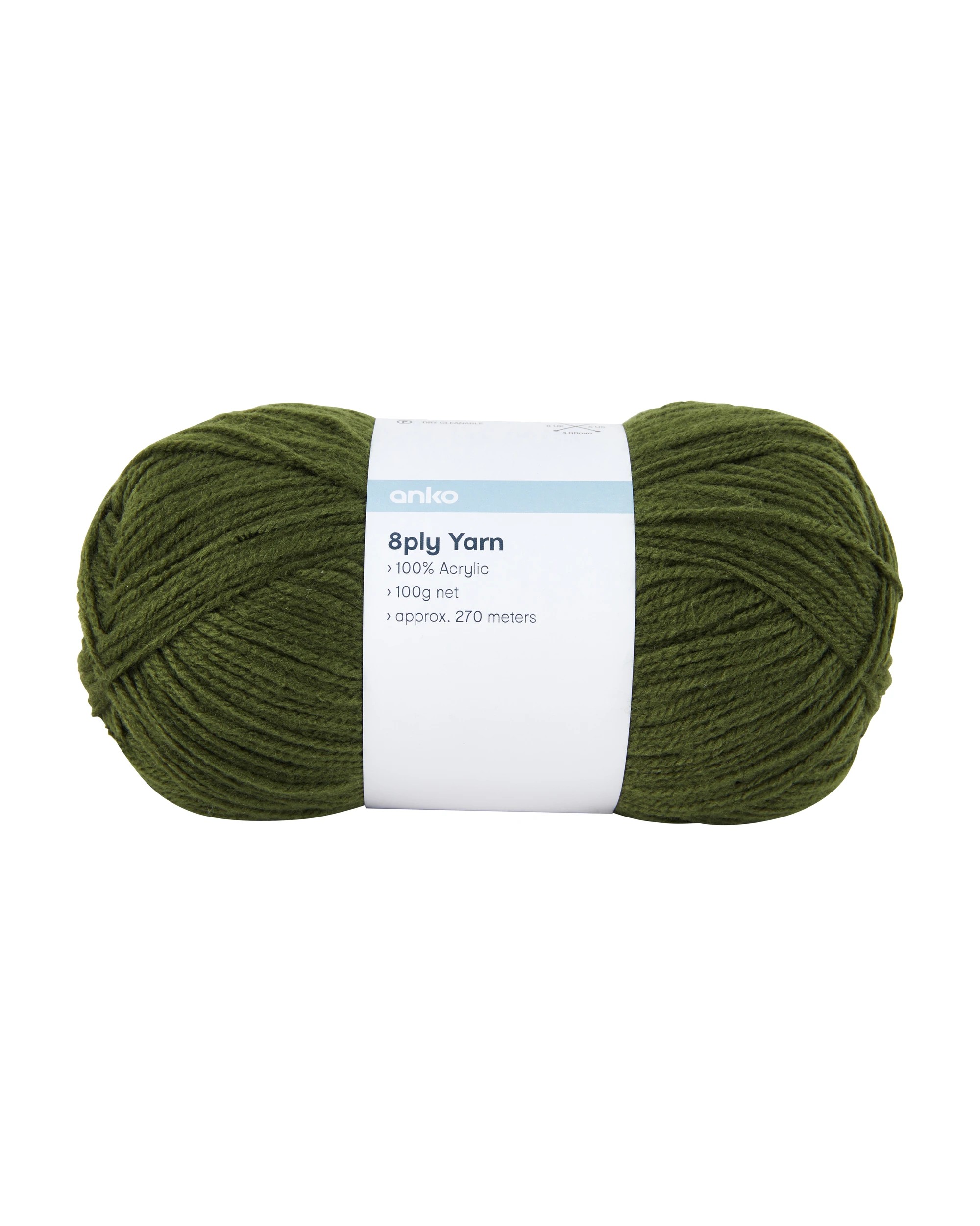 1 8 Ply Acrylic Yarn 100g – Fern Green, 1 of 3