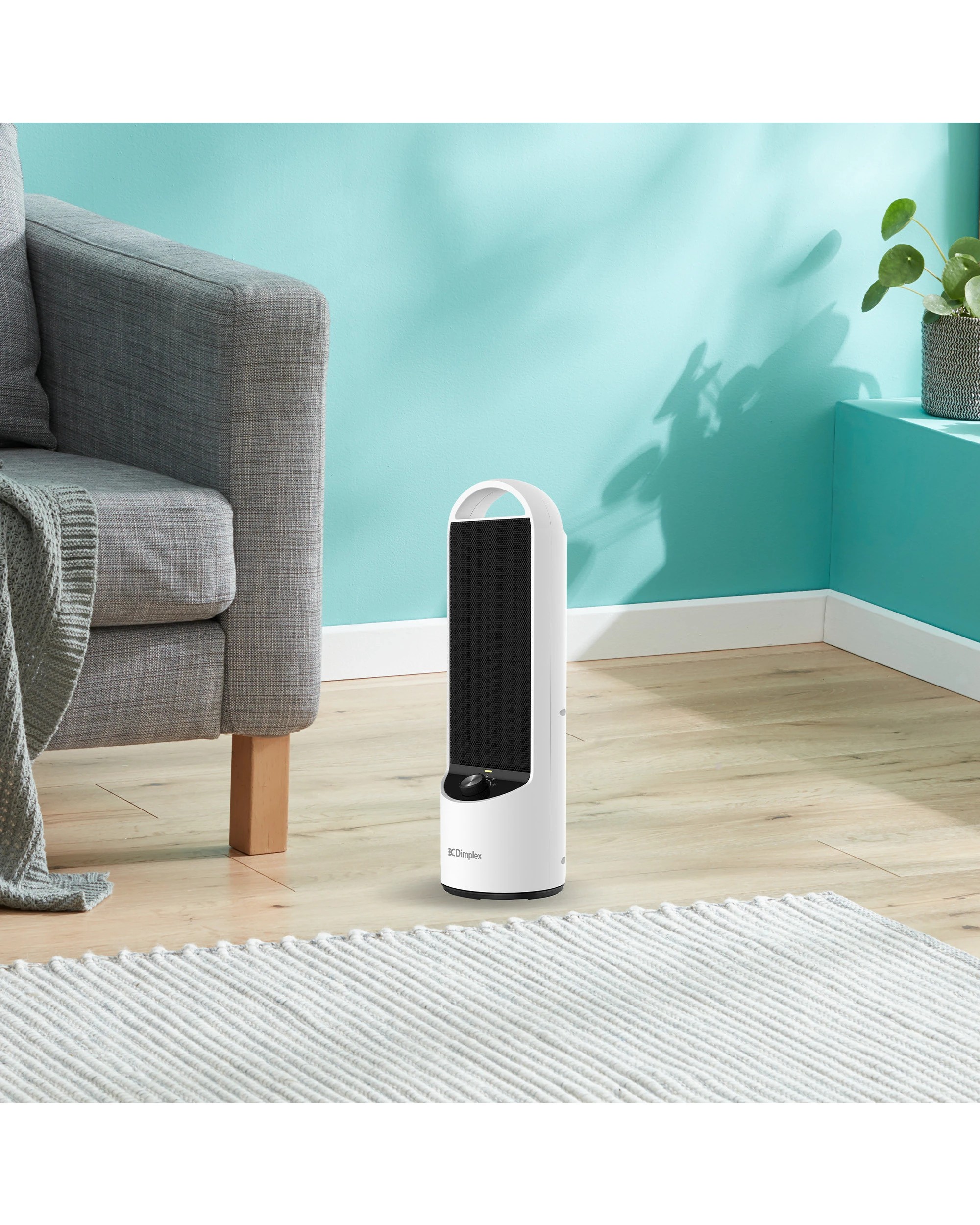 4 Dimplex 2kW Ceramic Heater Brushless DC Motor Oscillation Manual Controls
 - white, 4 of 5