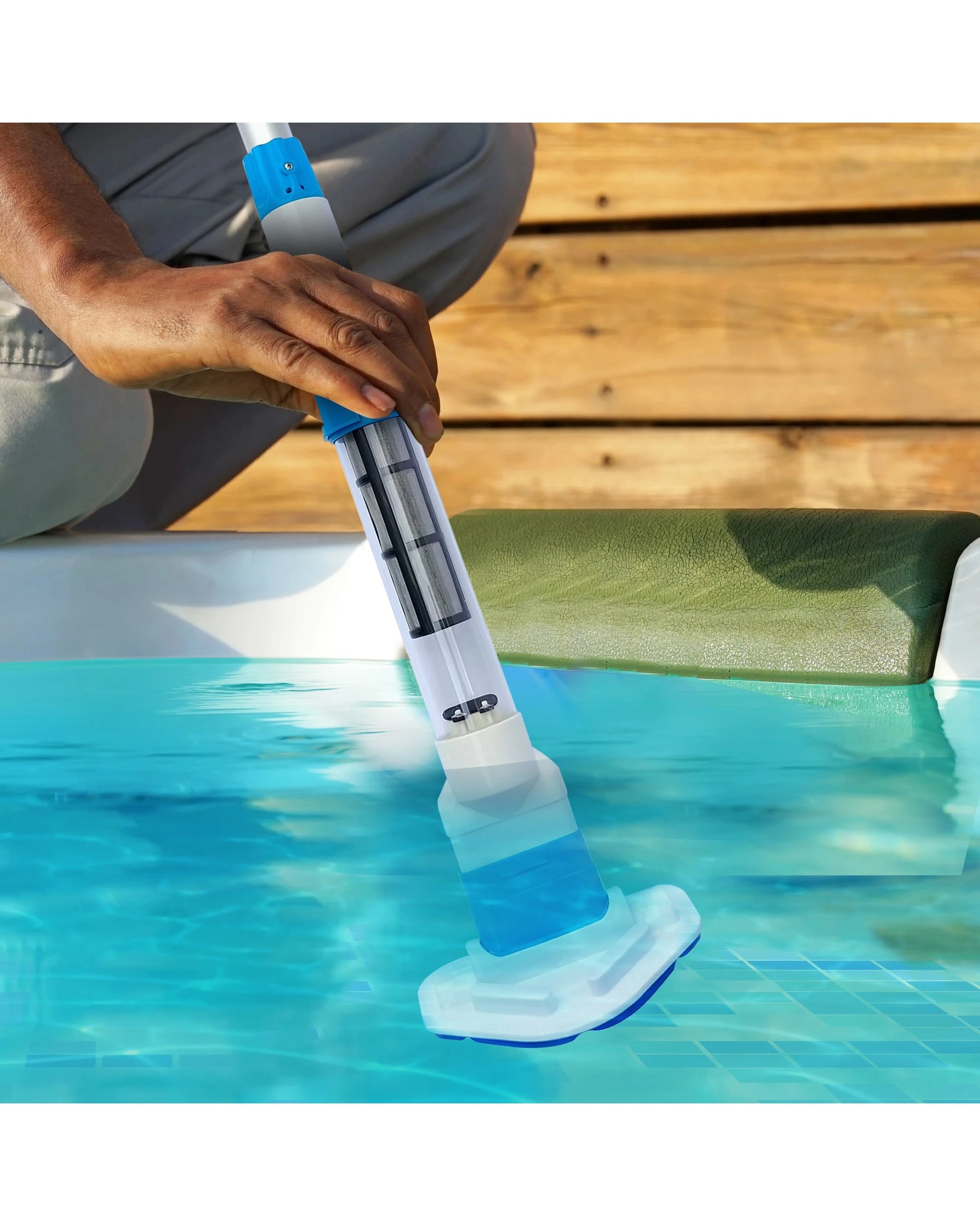 3 Aquajack 127 Portable Rechargeable Spa and Pool Vacuum Cleaner - Blue, 3 of 9