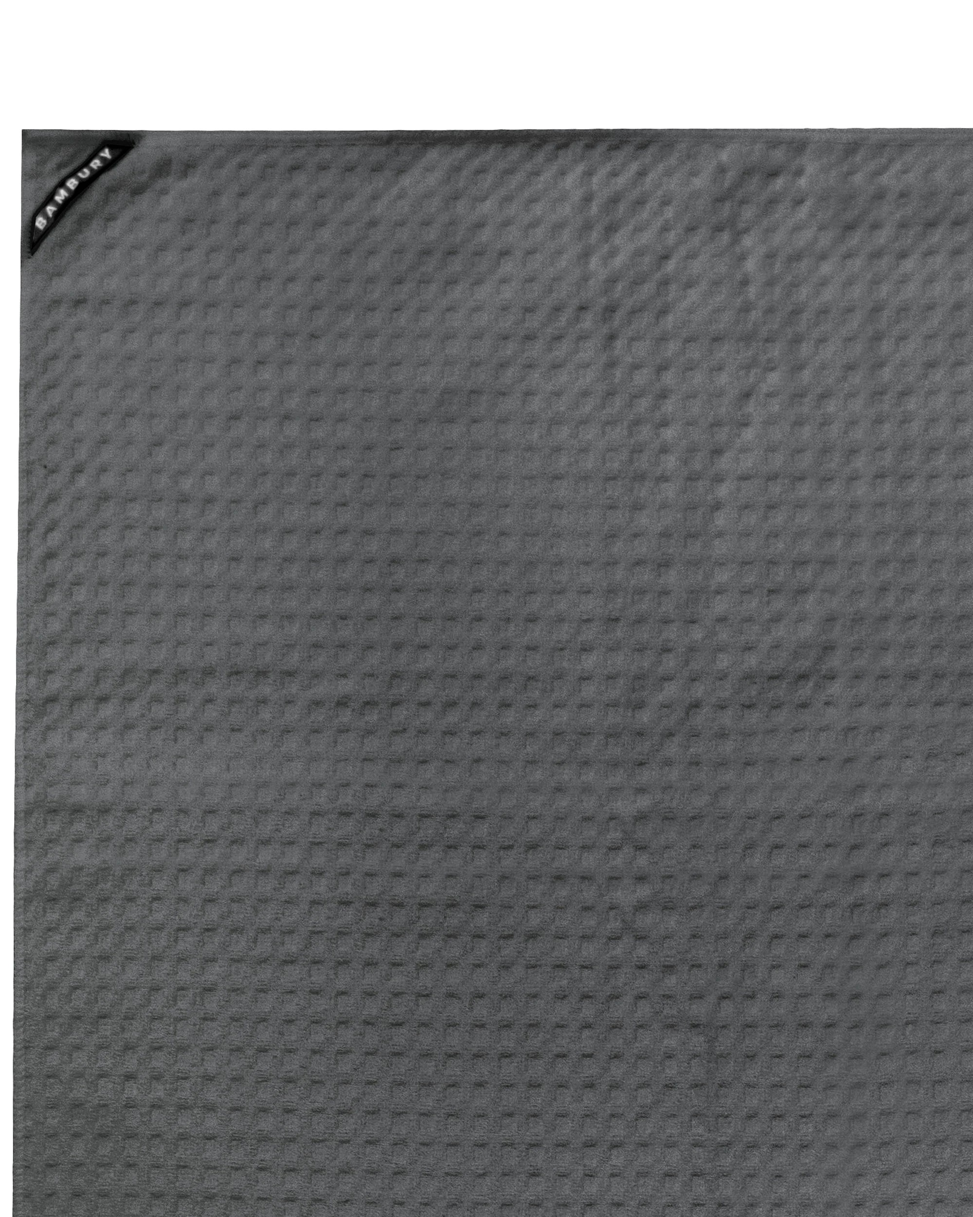 2 Bambury Matrix Microfibre Gym Towel Small Quick Dry With Zip Pocket 40 x 70cm - Charcoal, 2 of 2