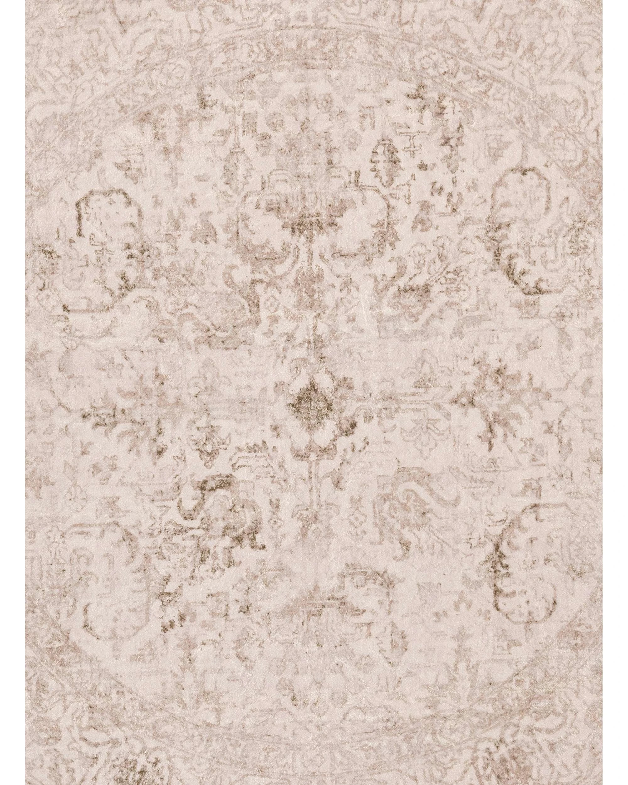 3 Loopsie Mabay Floral Medallion Washable Round Rug-160cm x 160cm - Beige, 3 of 4