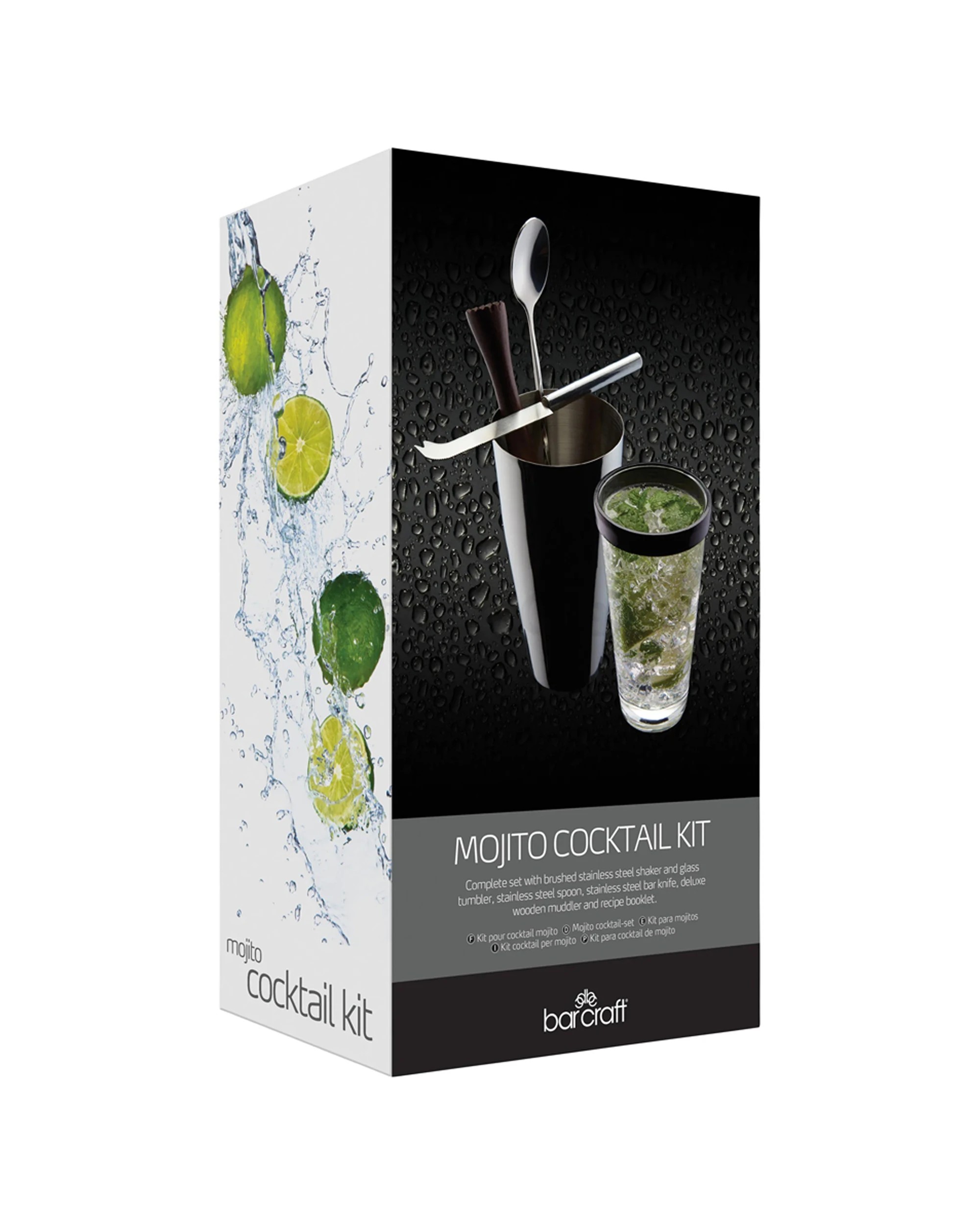 3 BarCraft 4pc Luxe Lounge Mojito Cocktail Maker Set - Silver, 3 of 3