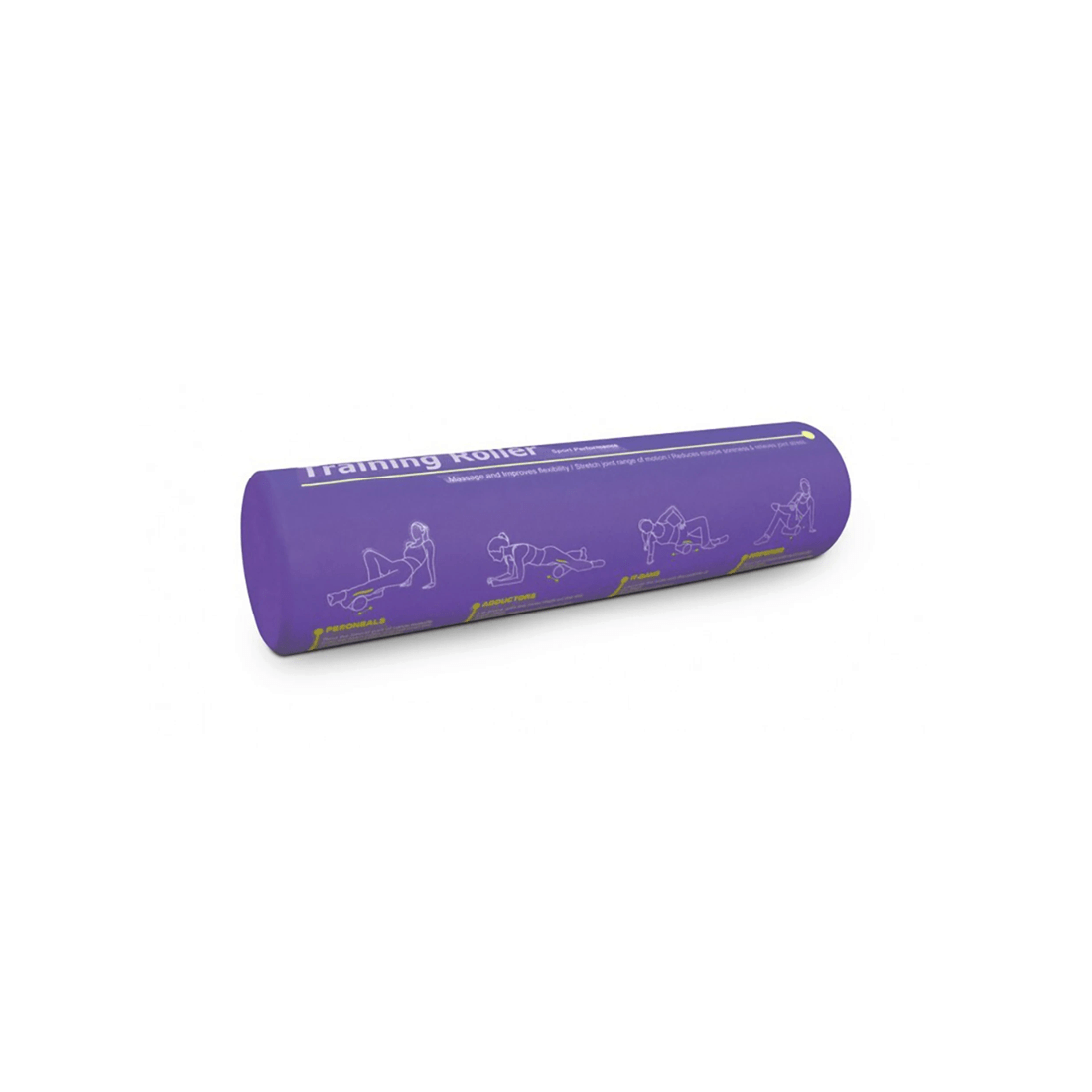 1 BODYWORX Training EVA Foam Body Roller 60x15cm Printed Stretching Guide - Purple, 1 of 1