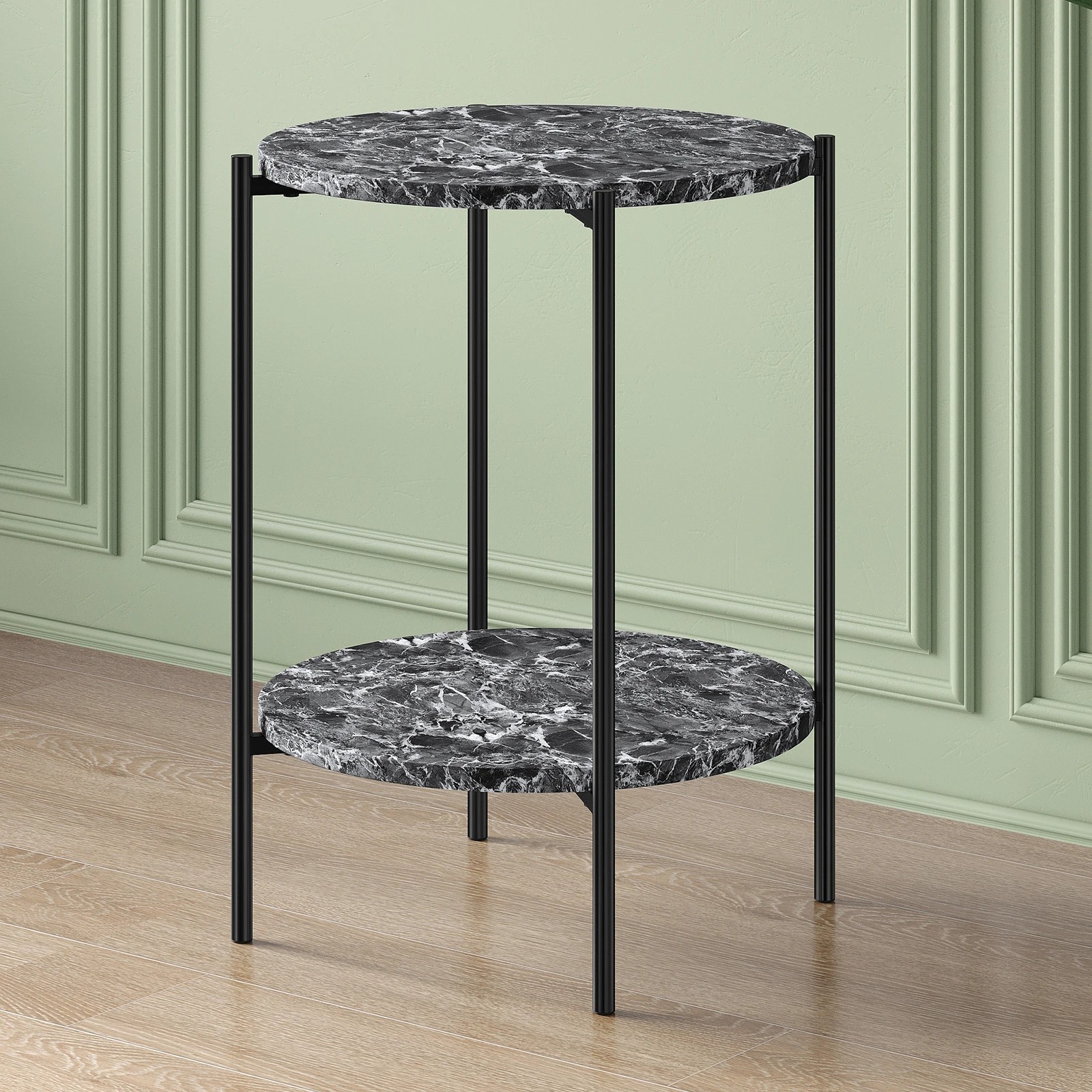 9 Alfordson Side Table Bedside Table Sofa End Nightstand - Grey, 9 of 10