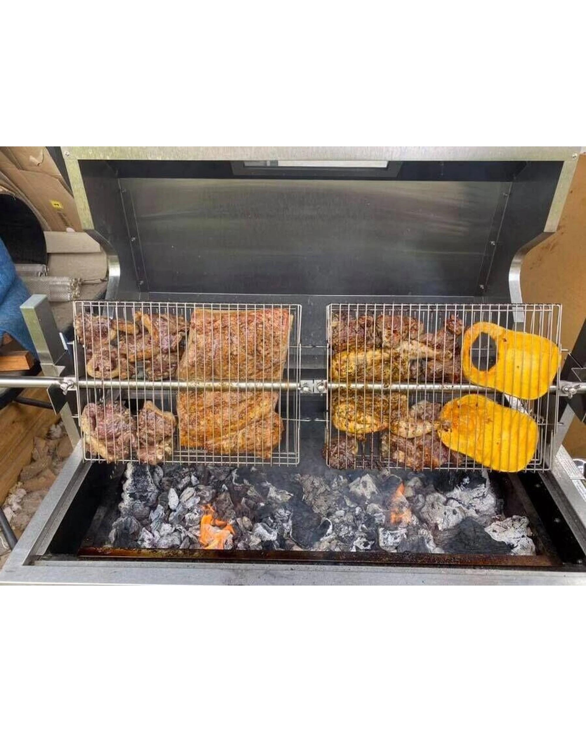 8 Flaming Coals Dual Fuel Spit Roaster 1000mm - 30kg Capacity, 8 of 10