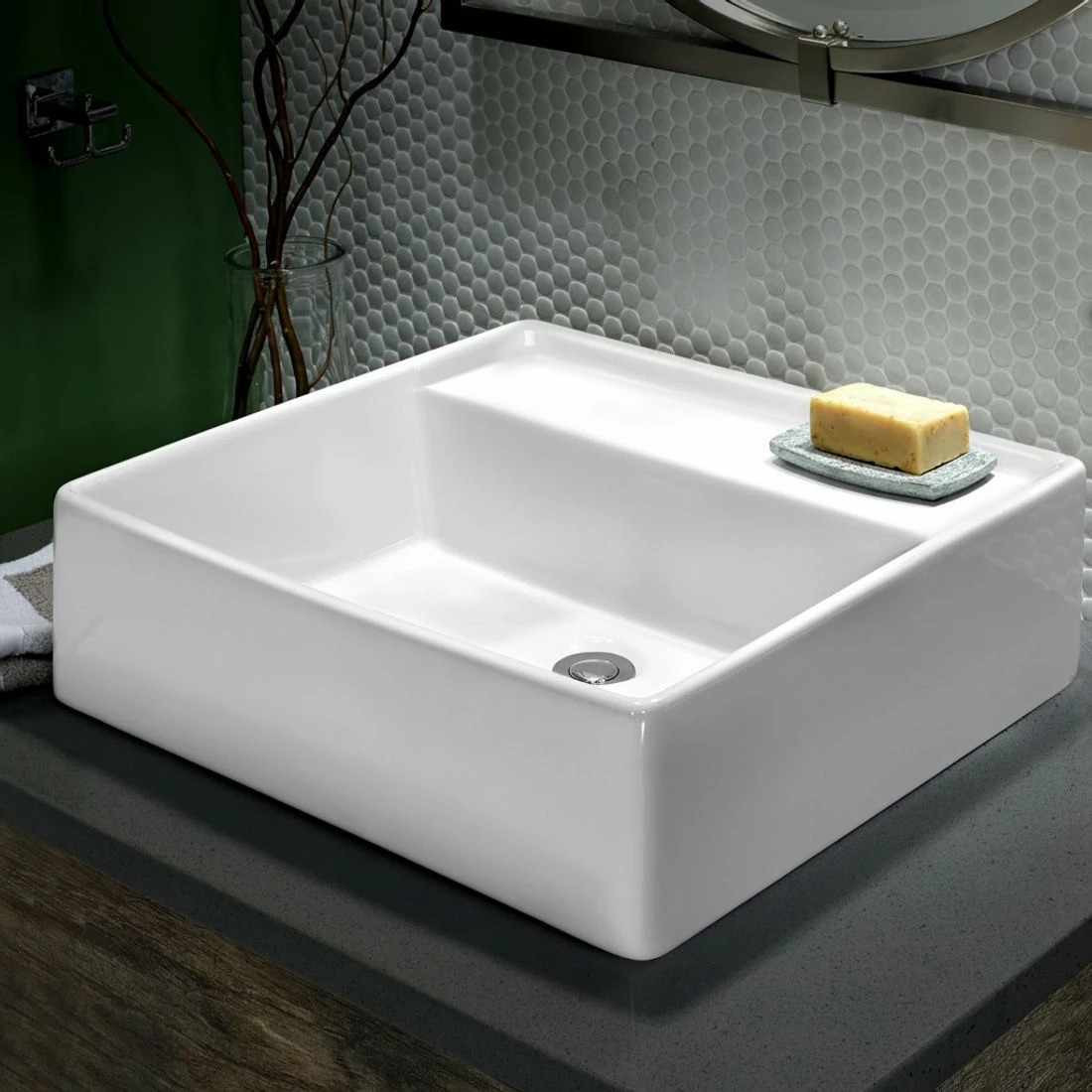 5 Cefito Bathroom Basin Ceramic Vanity Sink Hand Wash Bowl 41x41cm - White, 5 of 5