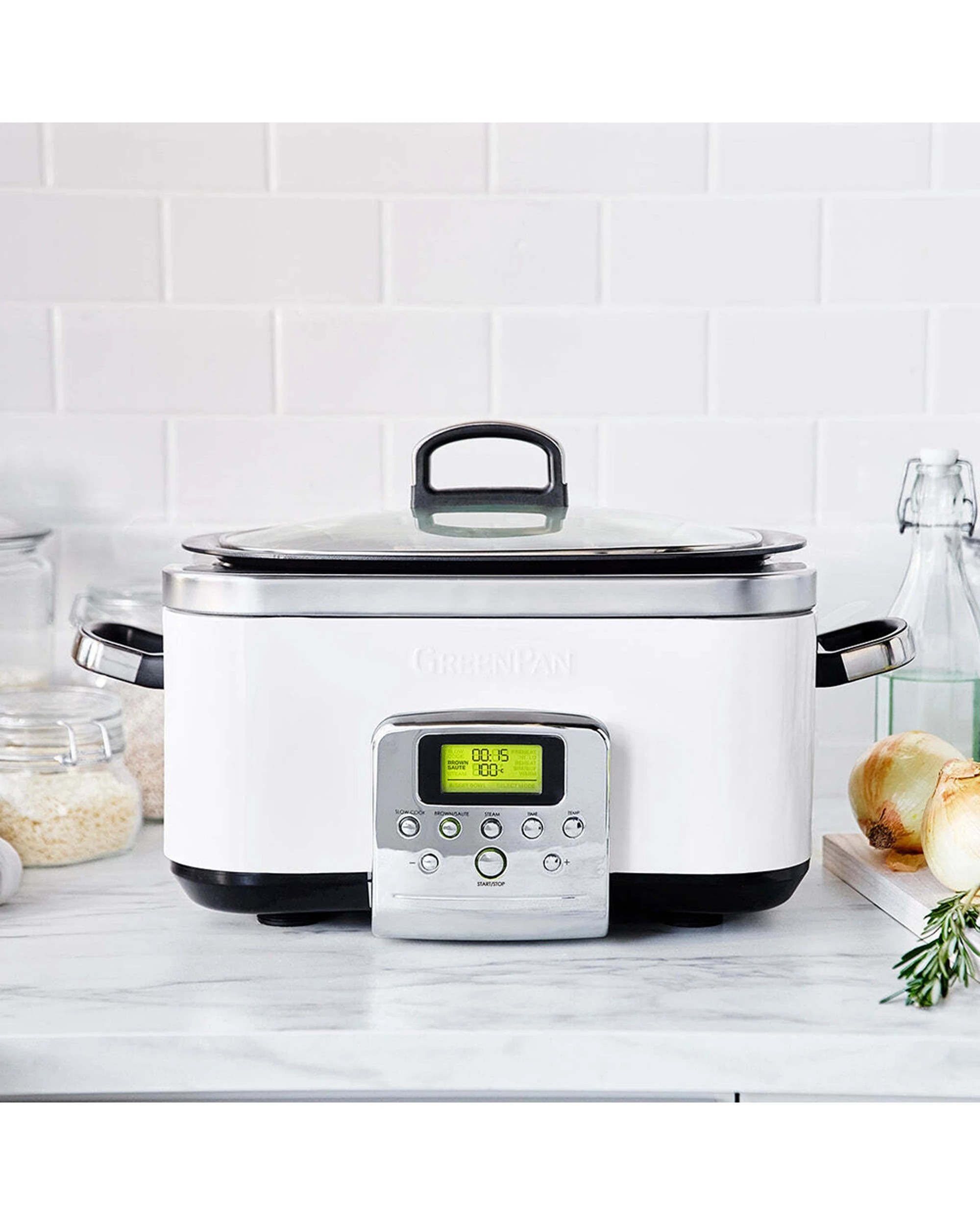 2 Greenpan Elite Cloud Slow Cooker Home Kitchen Cooking Pot 6L 230V 2200W - White, 2 of 7
