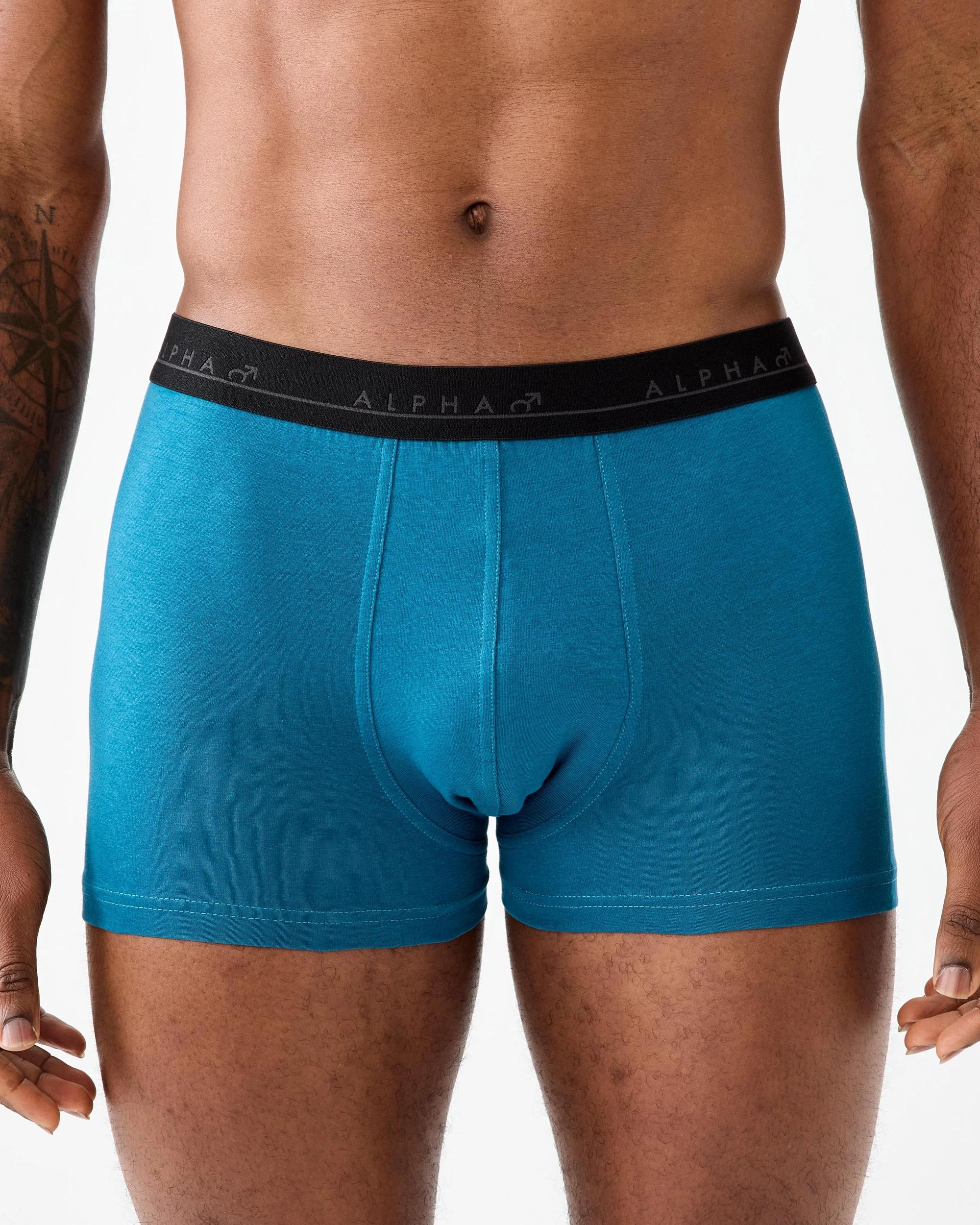5 5 Pack Plain Trunks Turquoise Blue, 5 of 9