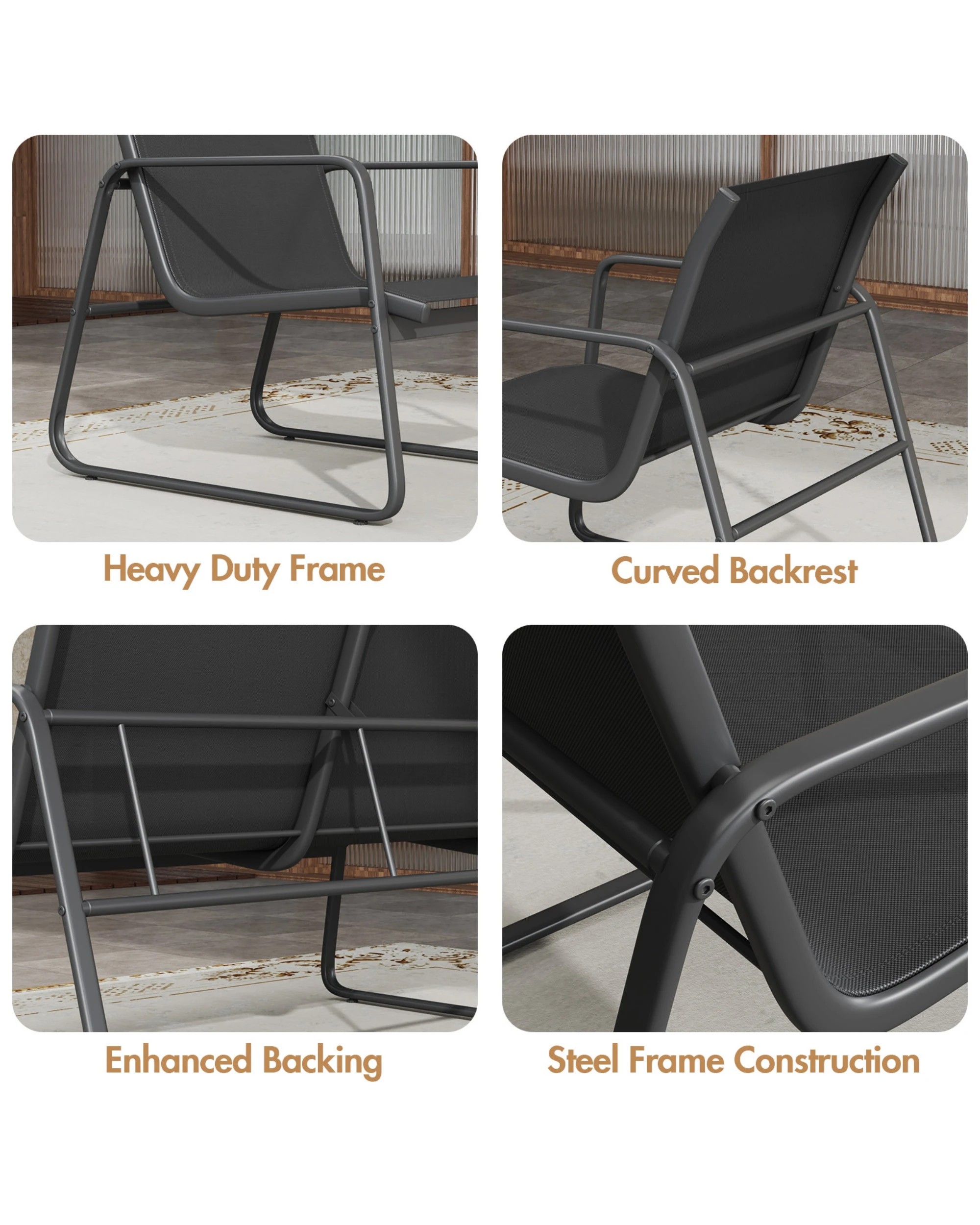 7 Advwin 4 Pieces Patio Furniture Set, 7 of 8