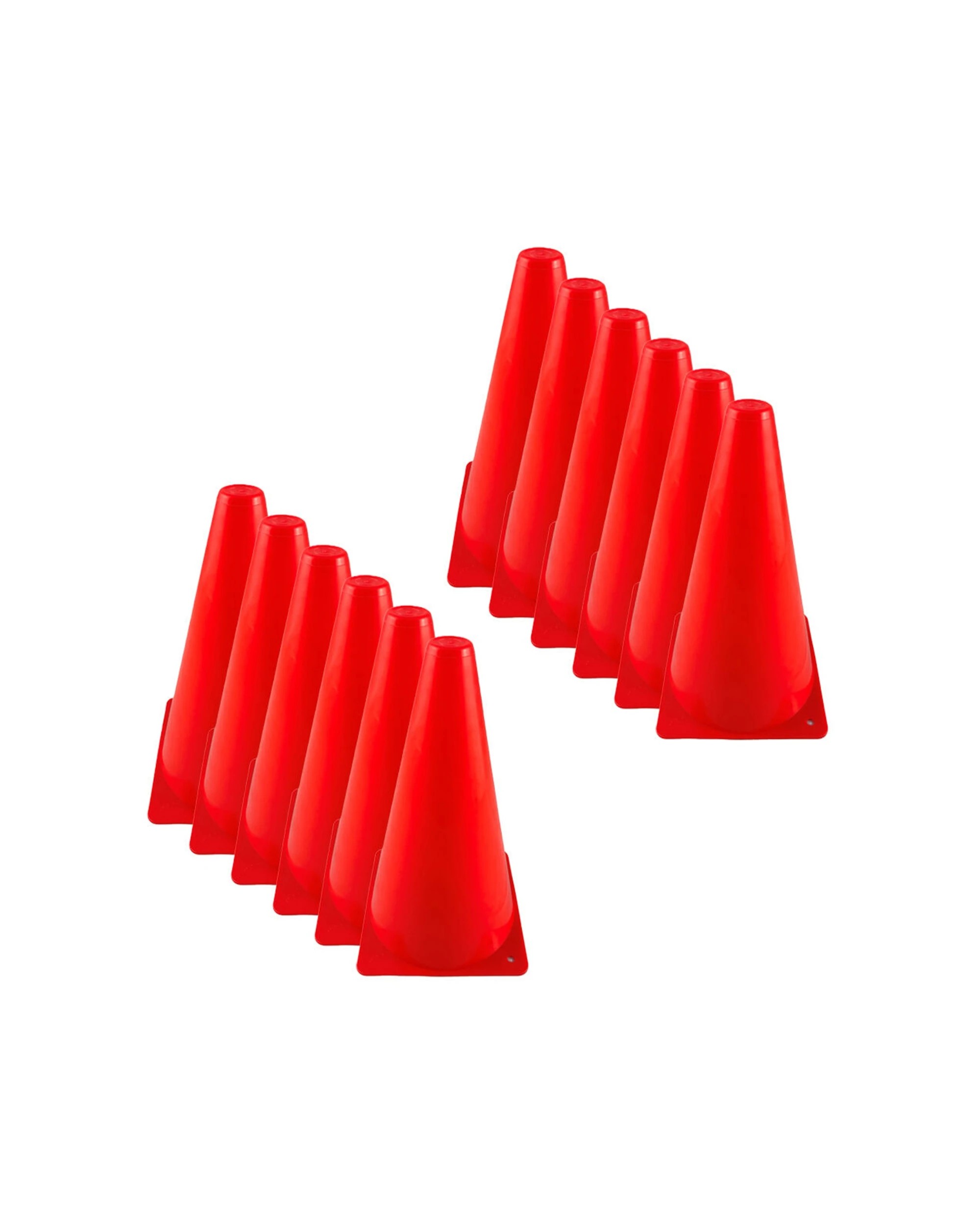 1 Regent 12pk All School Sports Solid Field Marker Training Cone 22cm - Red, 1 of 1