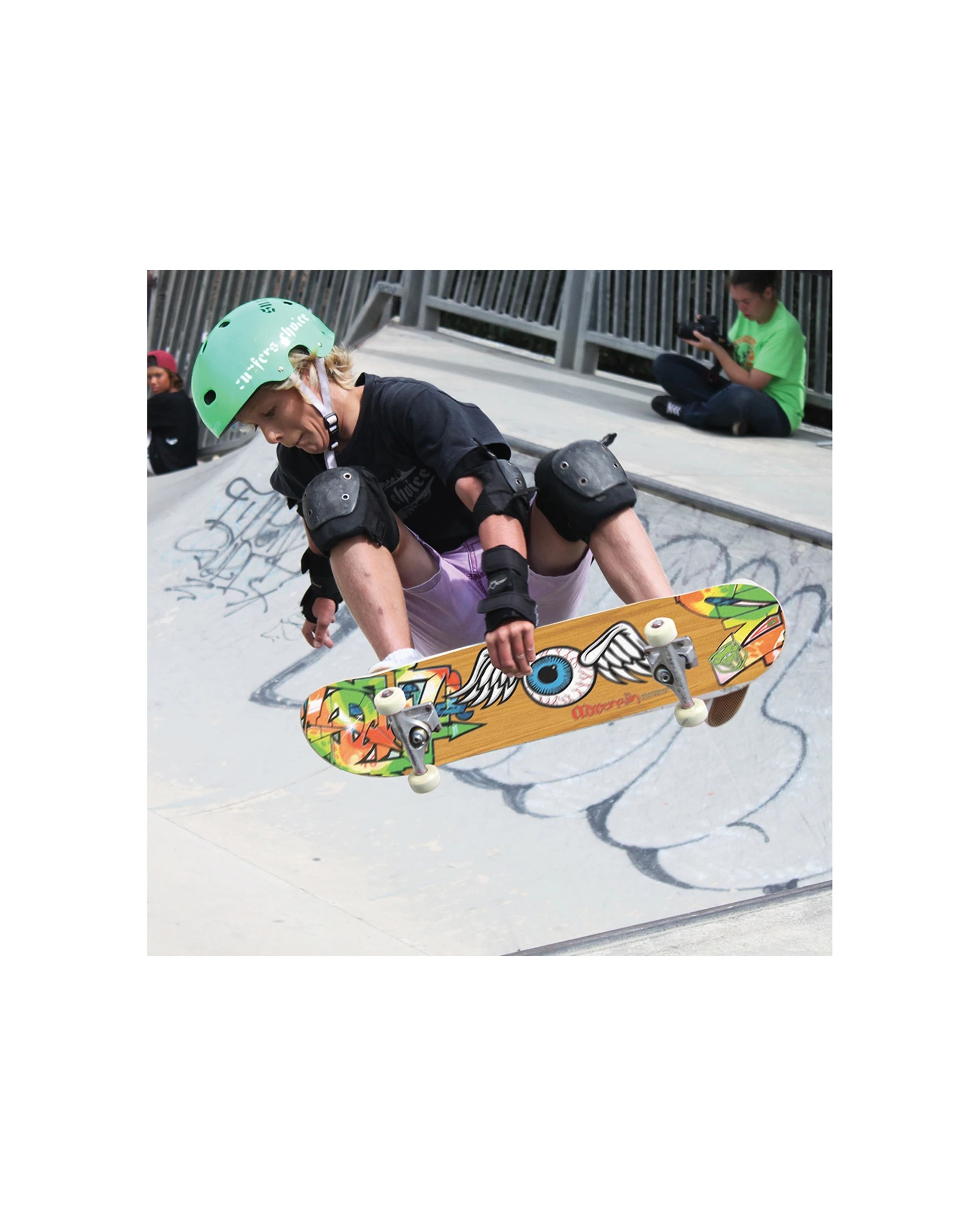 2 Adrenalin 79cm Halfpipe Eyeball Skateboard - Natural, 2 of 2
