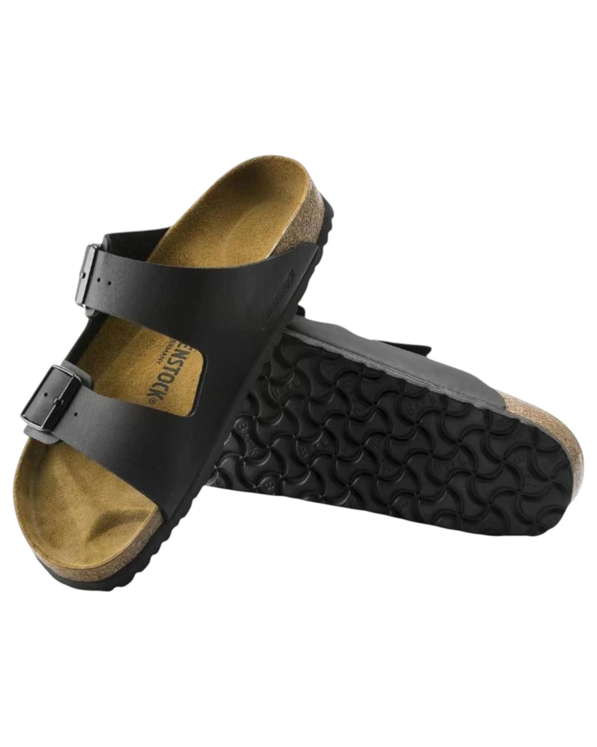 6 Birkenstock Unisex Arizona Birko-Flor Slip On Sandals BLACK, 6 of 6