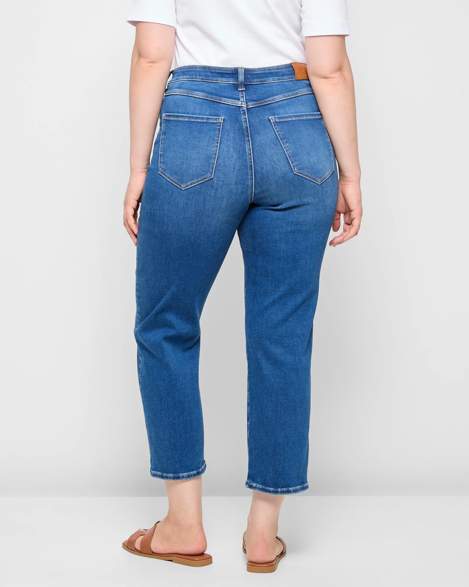 9 Target Super High Rise Crop Length Straight Denim Jeans - Shape Your Body AGED BRILLIANT BLUE, 9 of 10