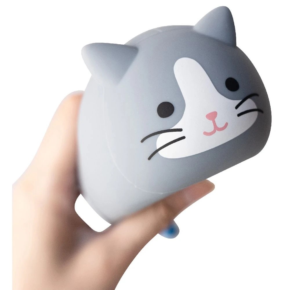 3 PuniLabo Lying Down Pencil Case Grey Cat, 3 of 10