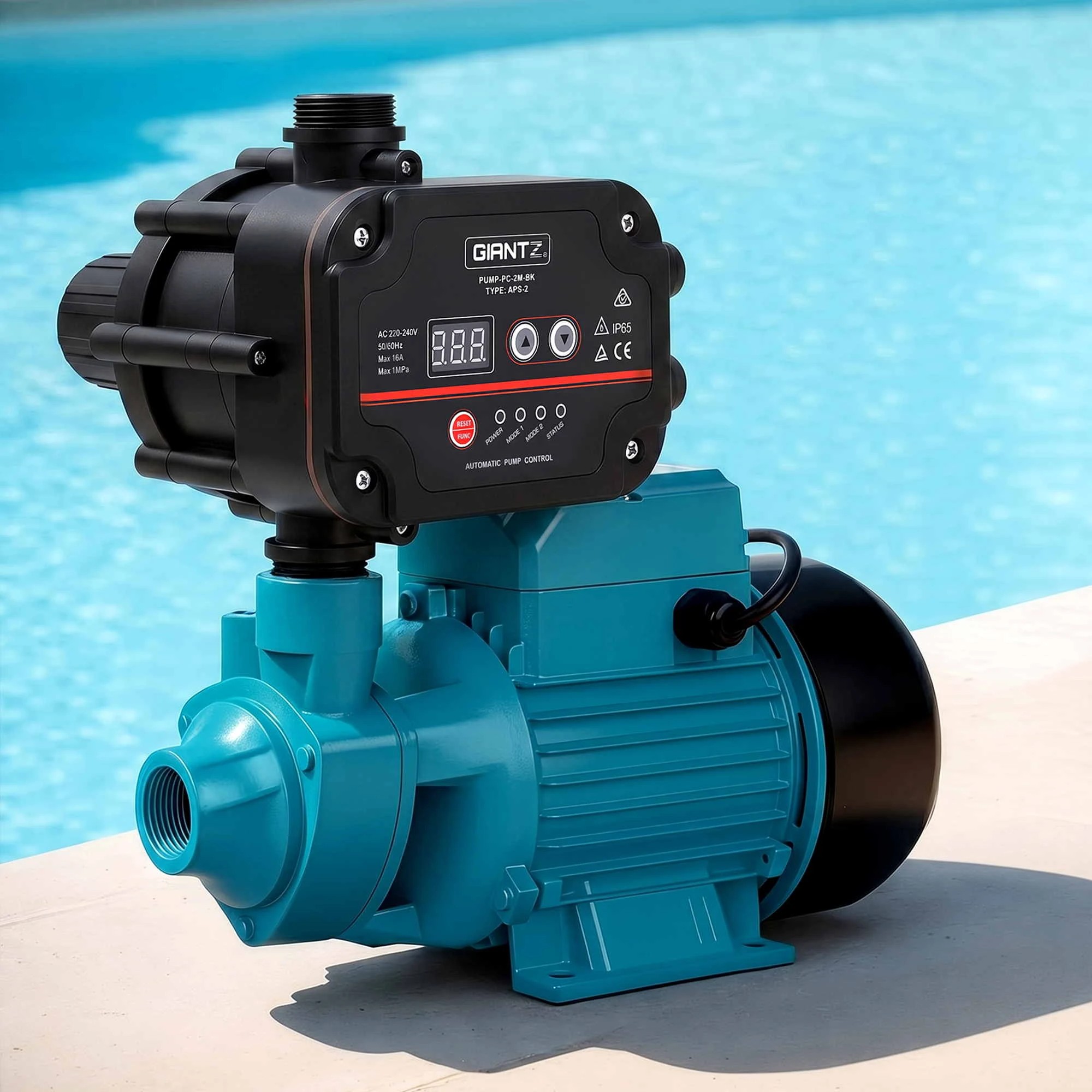 2 Giantz Peripheral Water Pump Auto Controller Cast Iron Garden Irrigation 1HP - Multi, 2 of 4
