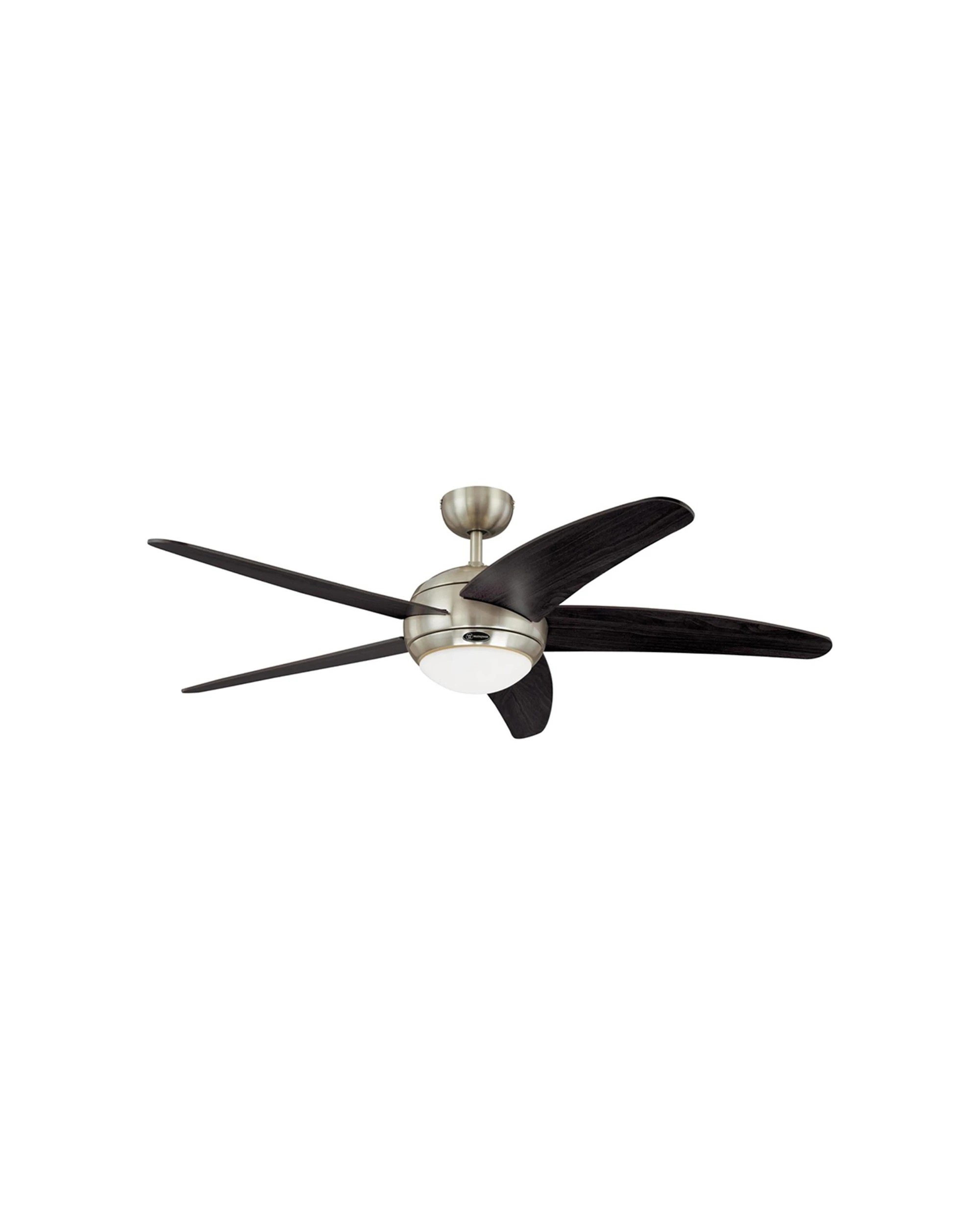 1 Westinghouse 132cm Brendan Ceiling Fan Reverse Airflow 17W LED - Silver, 1 of 6