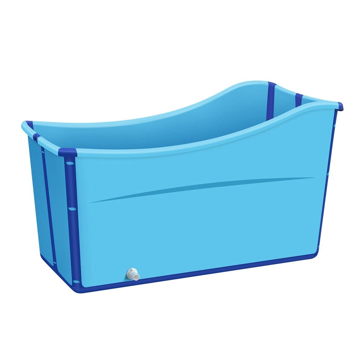 1 LUXSUITE Large Foldable Bath Tub Freestanding Plastic Portable Collapsible, 1 of 10