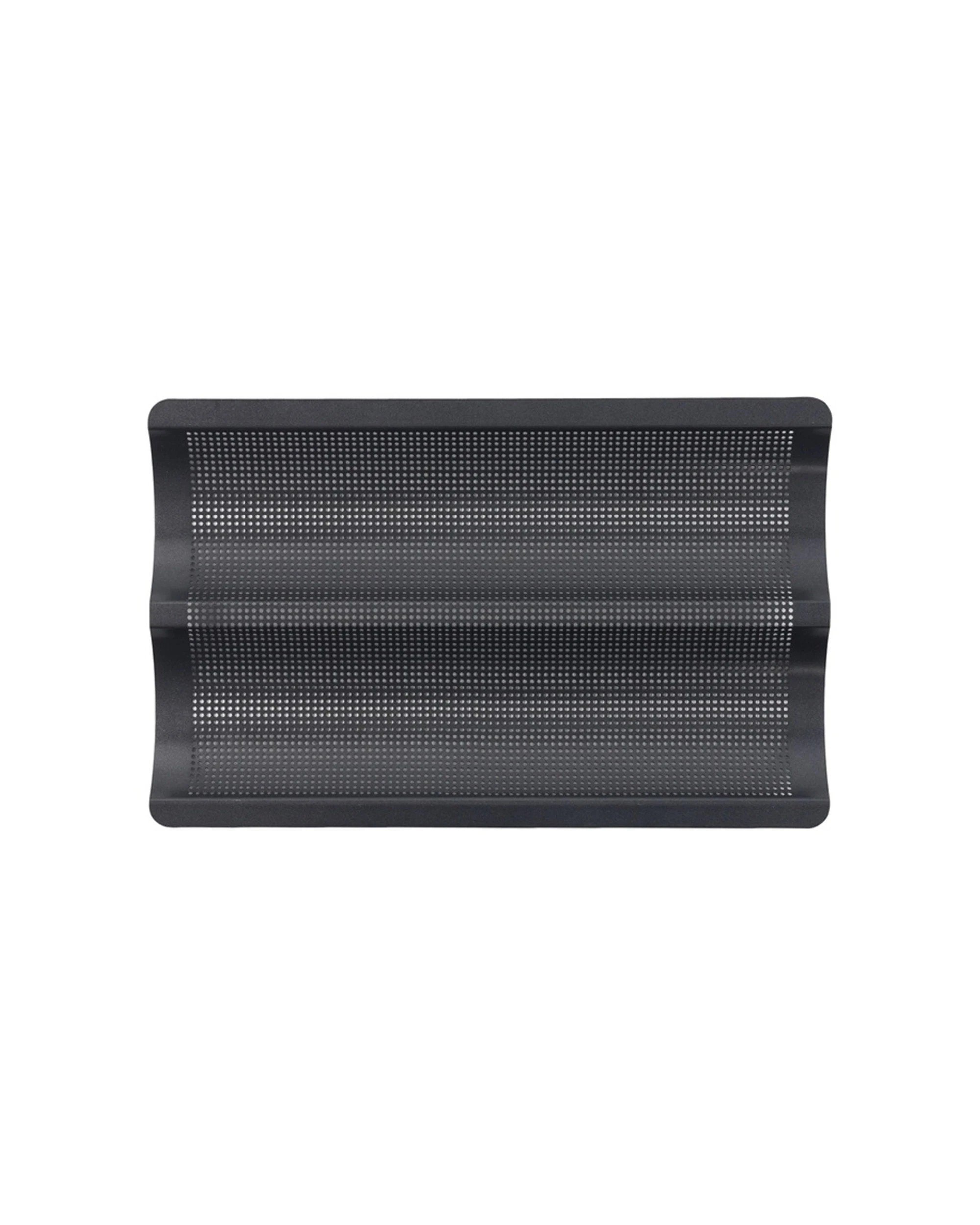 1 Bakers Secret Ultimate Non-Stick Crisping Baguette Tray Perforated 38x24cm - Grey, 1 of 3