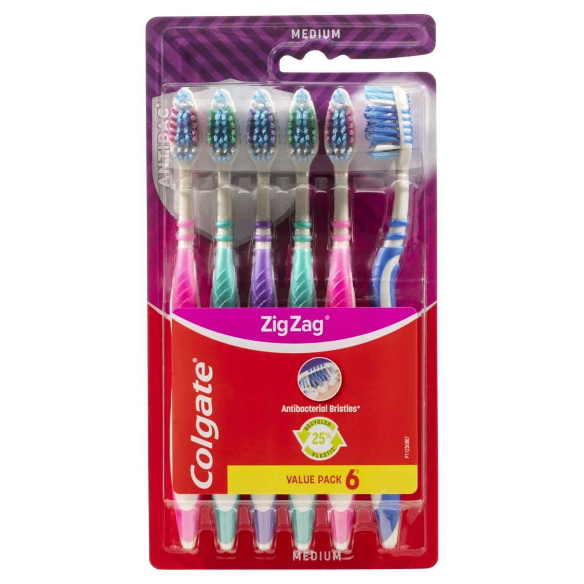 2 Colgate 6 Pack Medium ZigZag Toothbrushes, 2 of 6