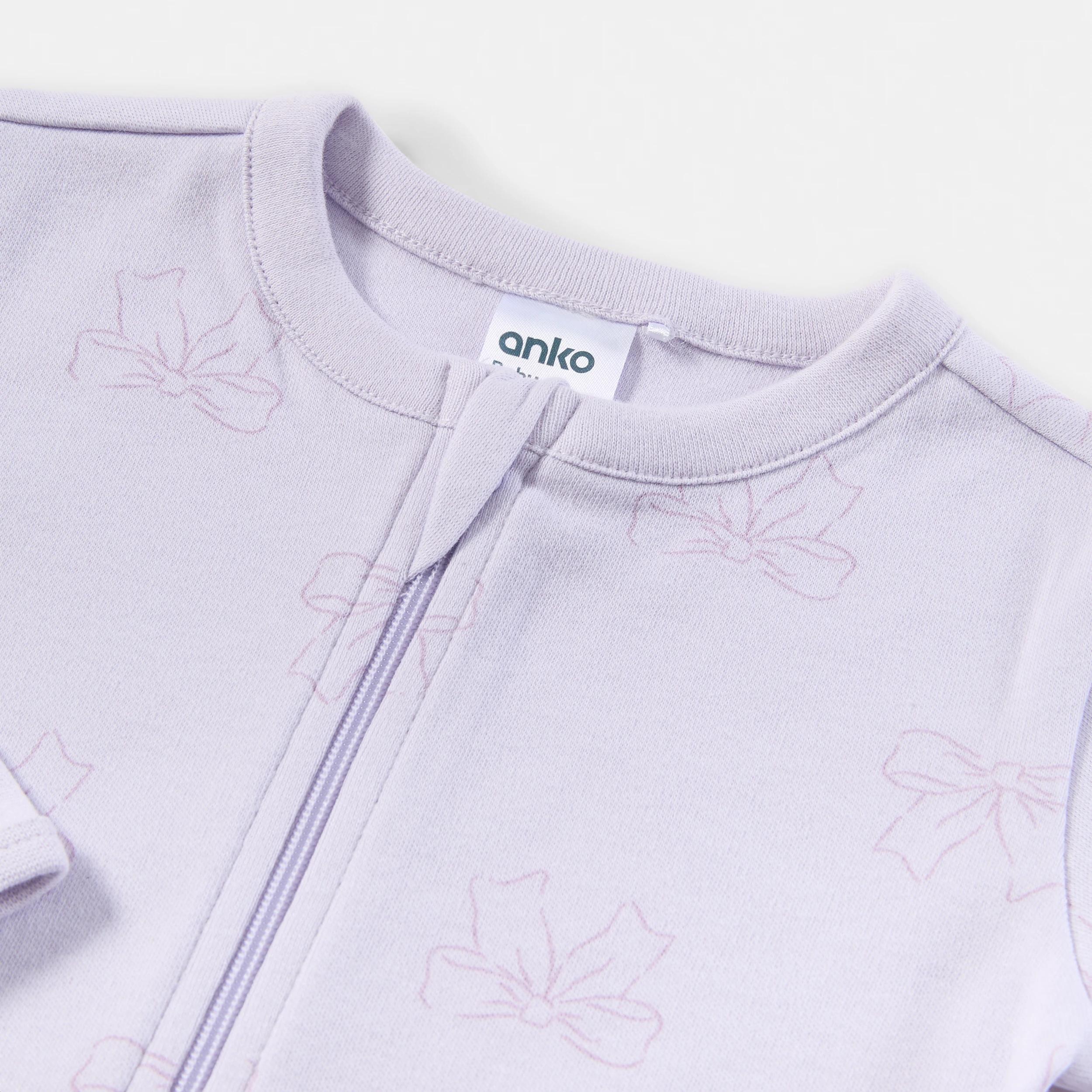 6 3 Pack Coveralls PURPLE BOWS, 6 of 8