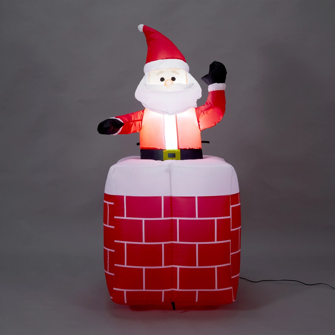 2 Low Voltage LED Inflatable Santa in Chimney, 2 of 9