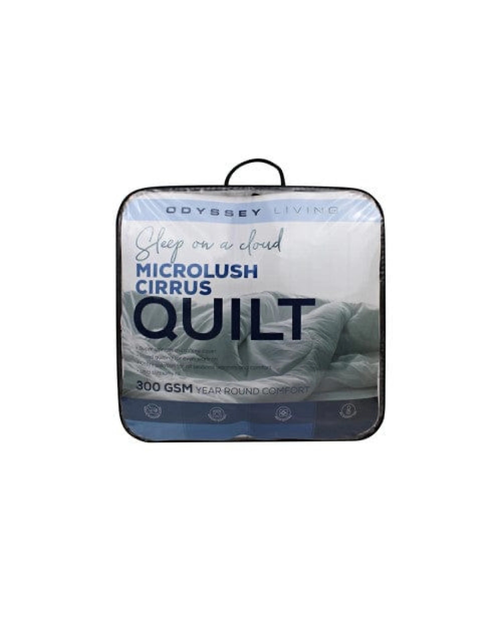 1 Odyysey Microlush Cirrius Quilt 300Gsm - King Bed - White, 1 of 3