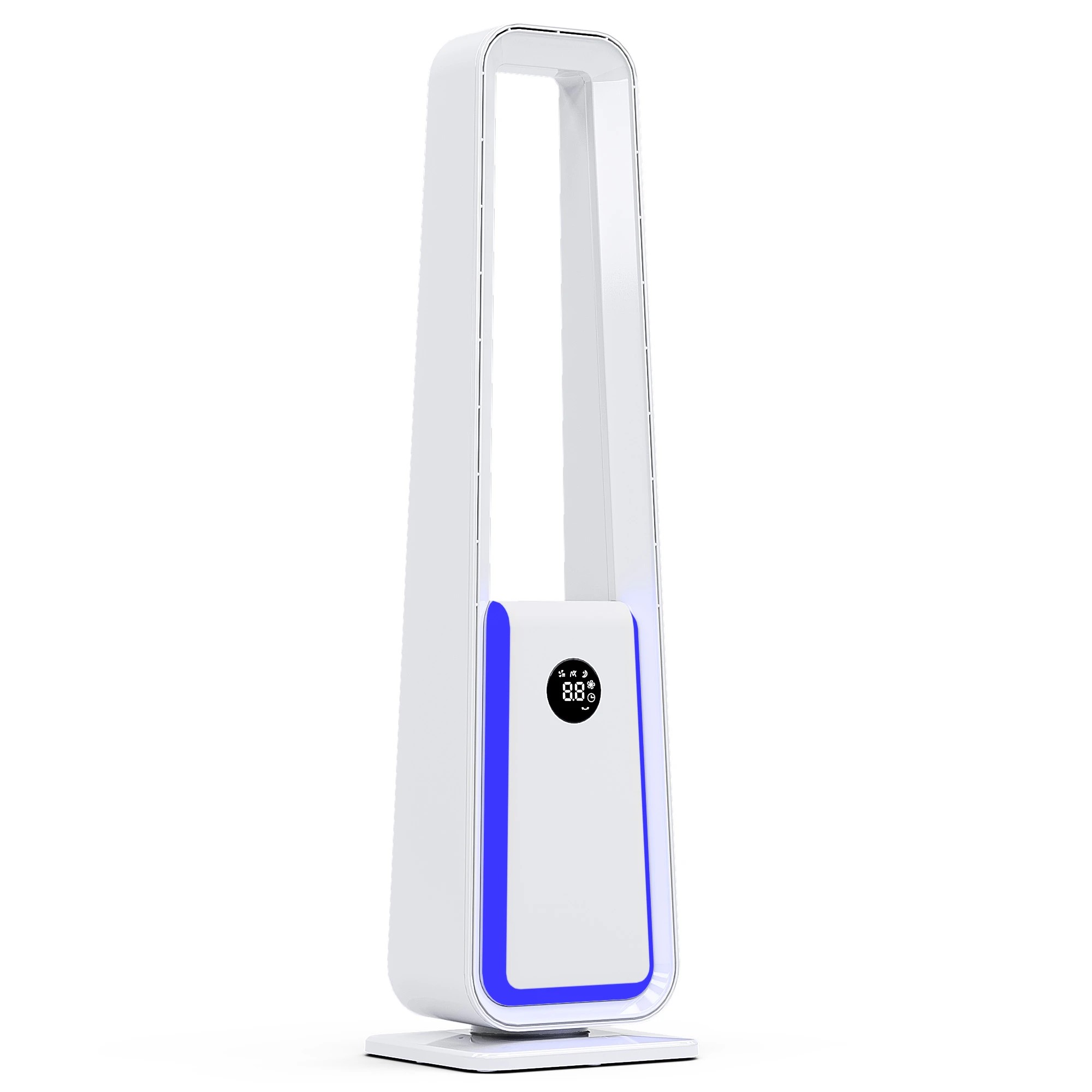 7 Advwin Bladeless Tower Fan with Colorful Mood Lights Strong Wind 12H Timer 60° Oscillating, 7 of 8