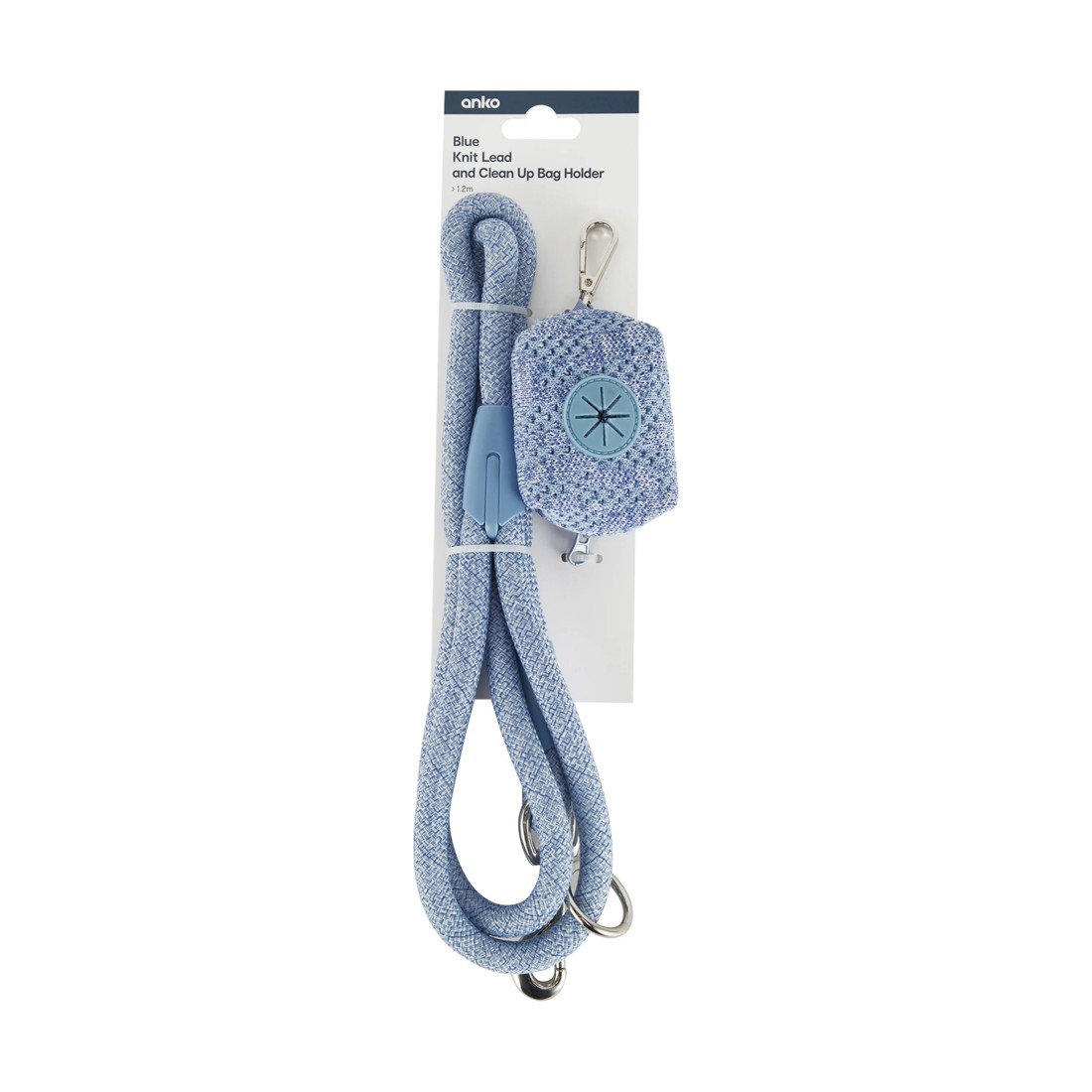 5 Pet Blue Knit Lead and Poo Bag Holder, 5 of 5