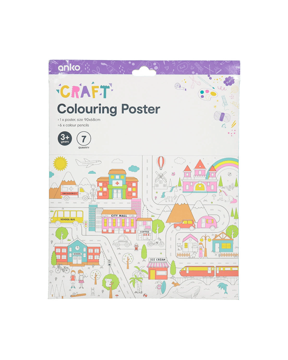7 Piece Colouring Poster