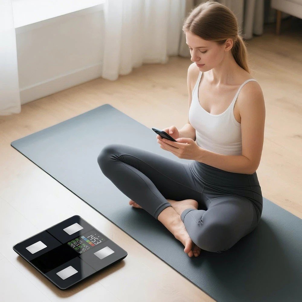 HALO Bluetooth Smart Display Body Scale - Black - Kmart