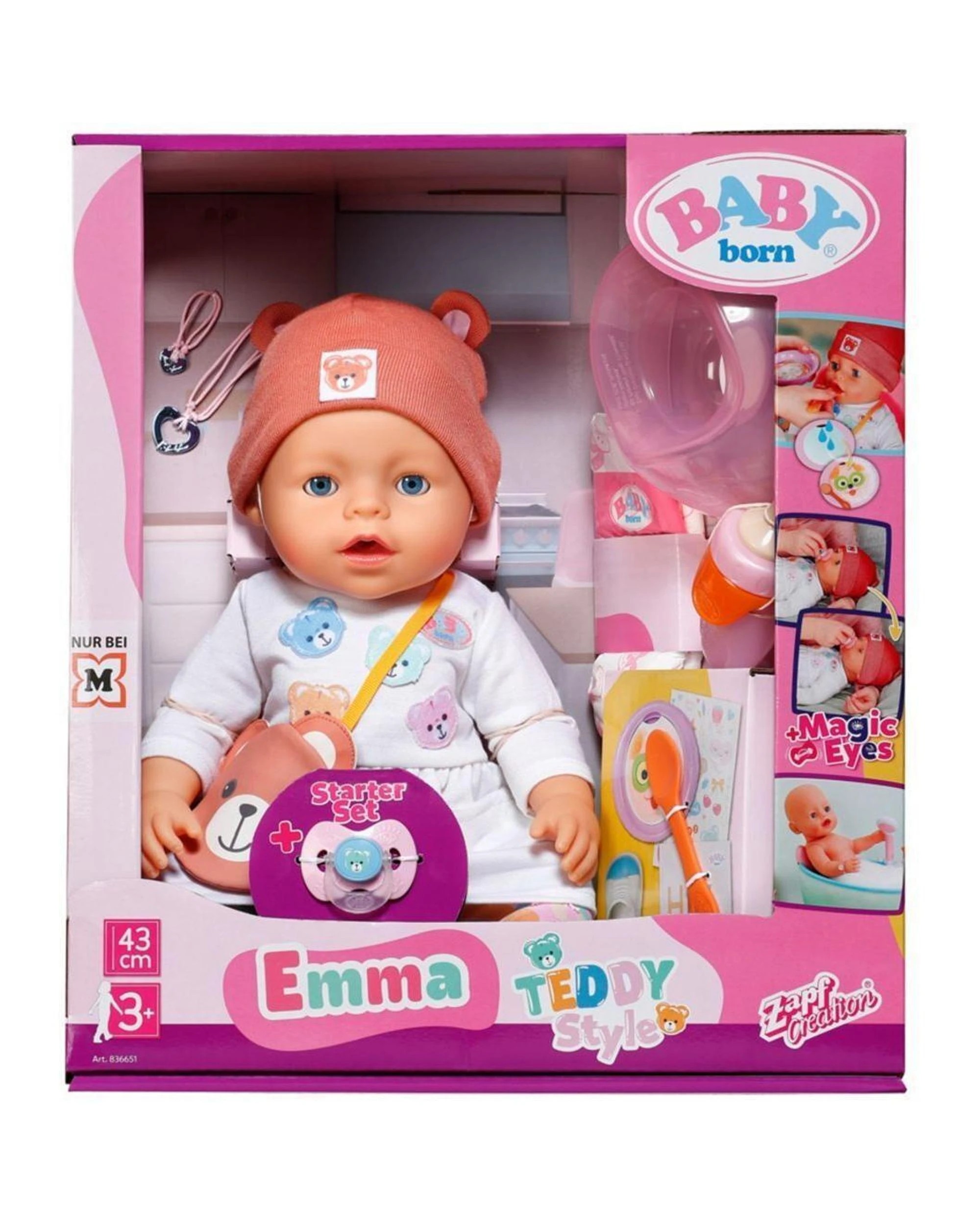 1 Baby Born Emma in Teddy Style 43cm Doll, 1 of 7